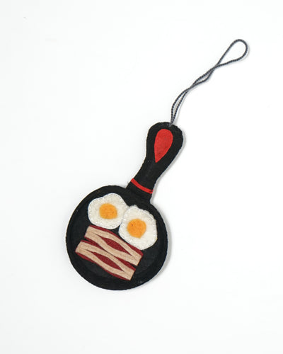 Stitched Bacon and Eggs Ornament