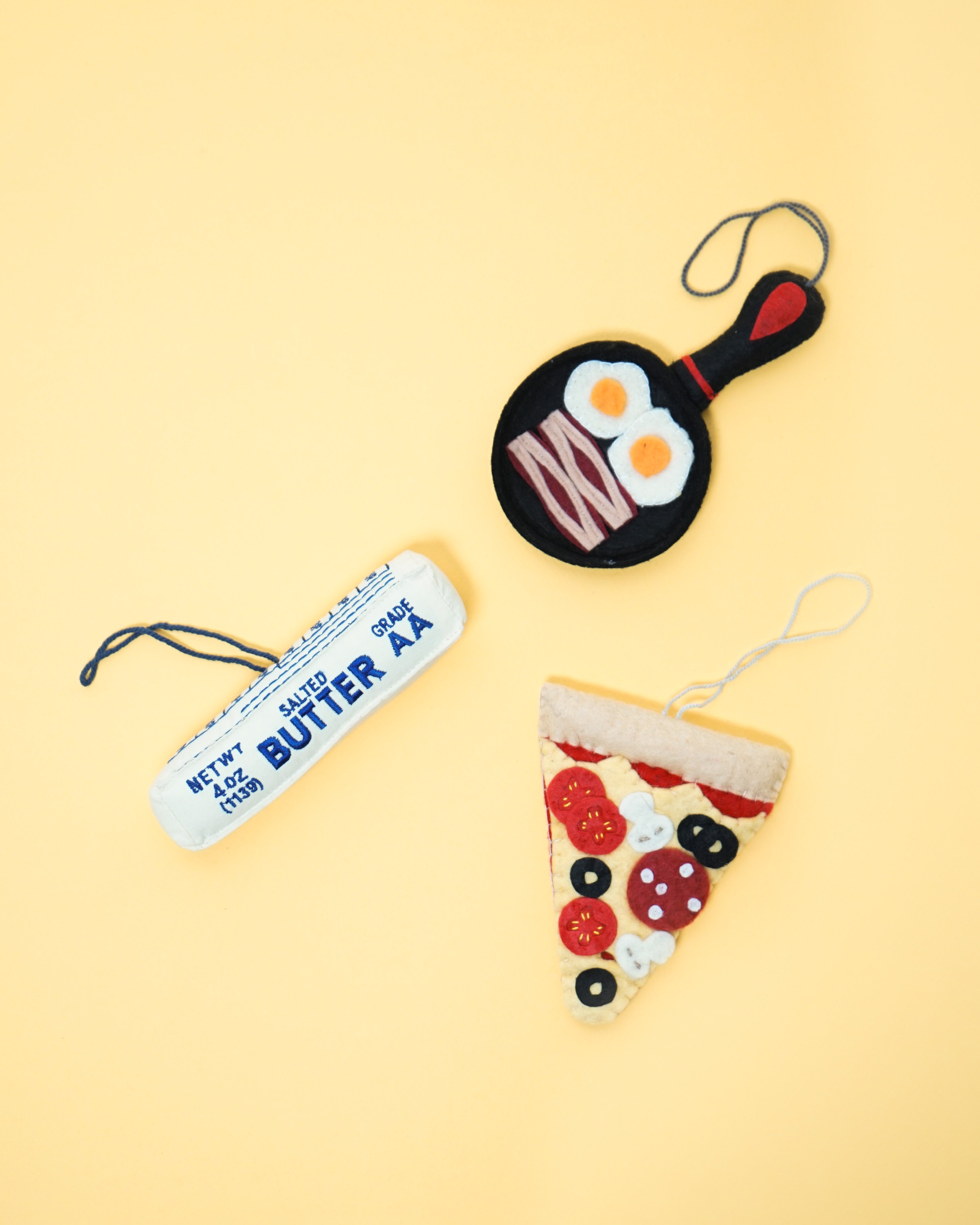 Stitched Pizza Ornament