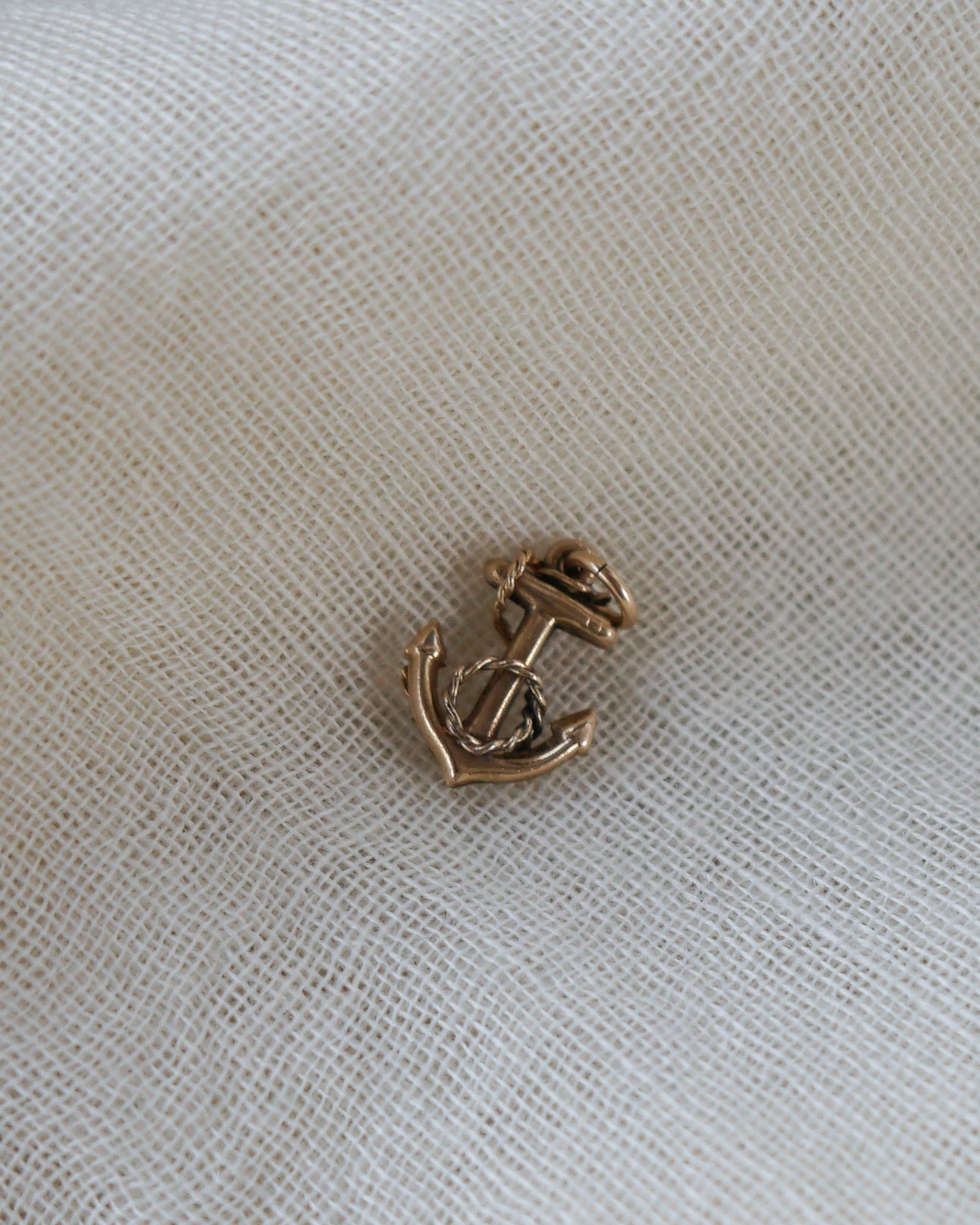 14k Gold Anchor Charm