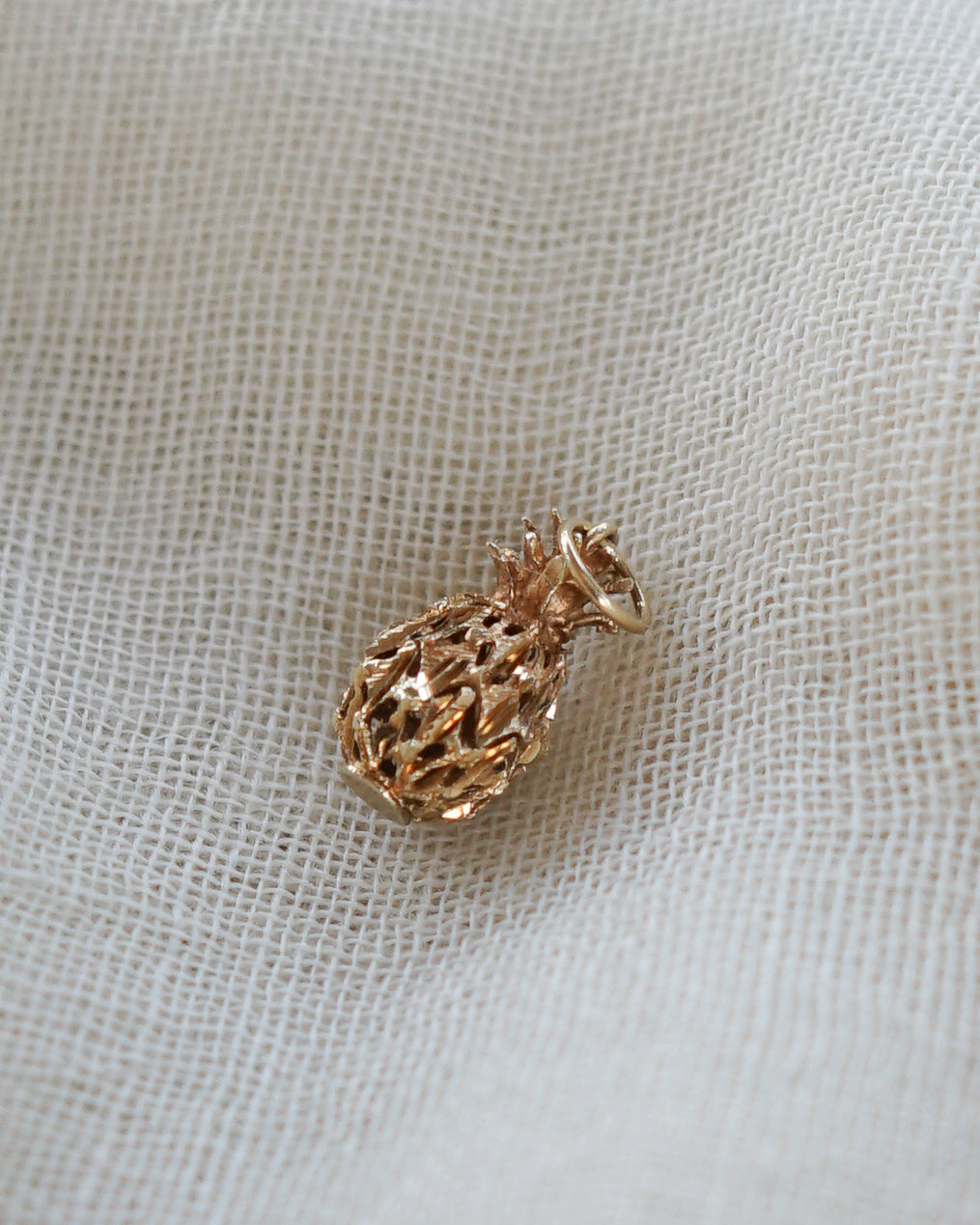 14k Gold Pineapple Charm