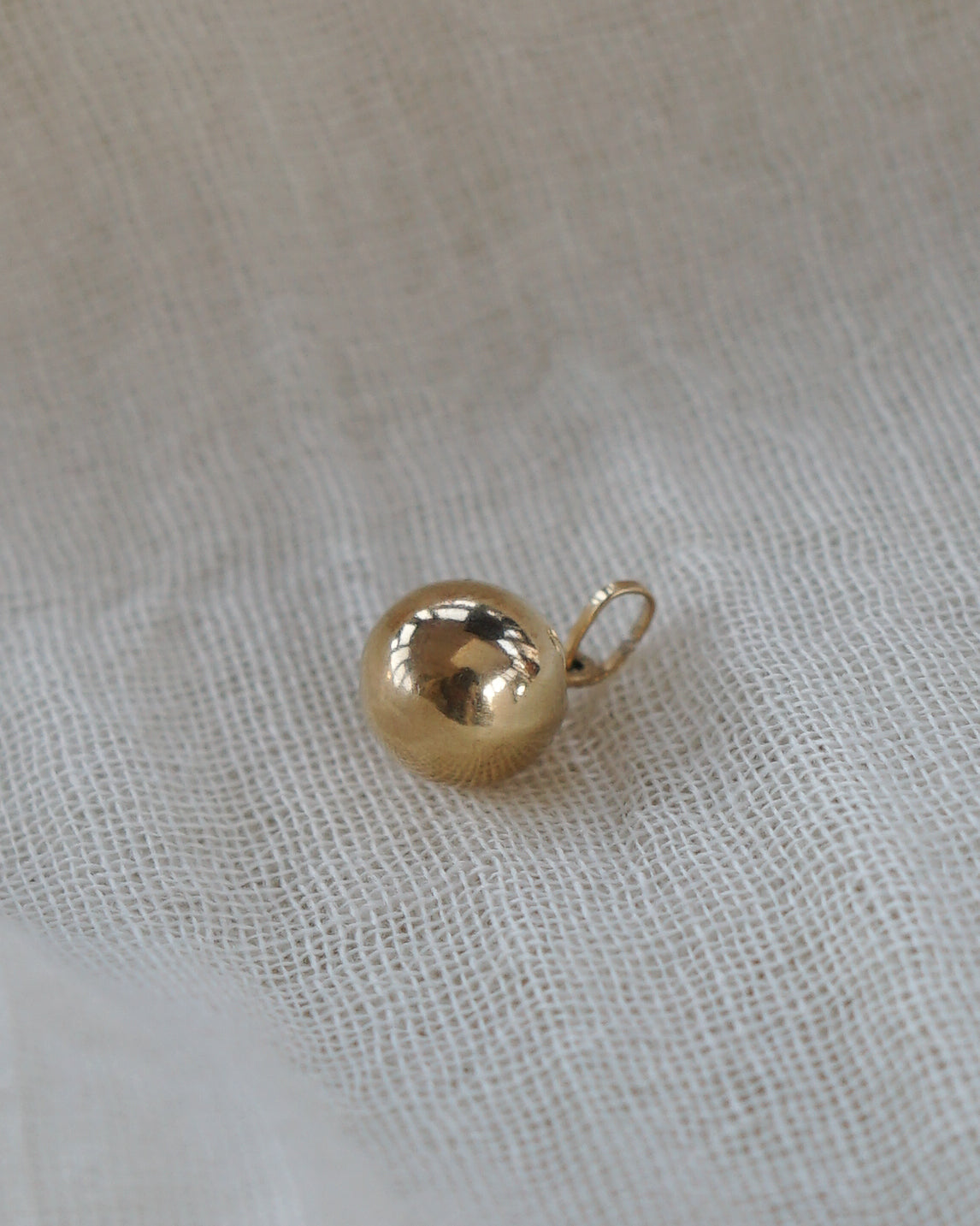 14k Gold Ball Charm