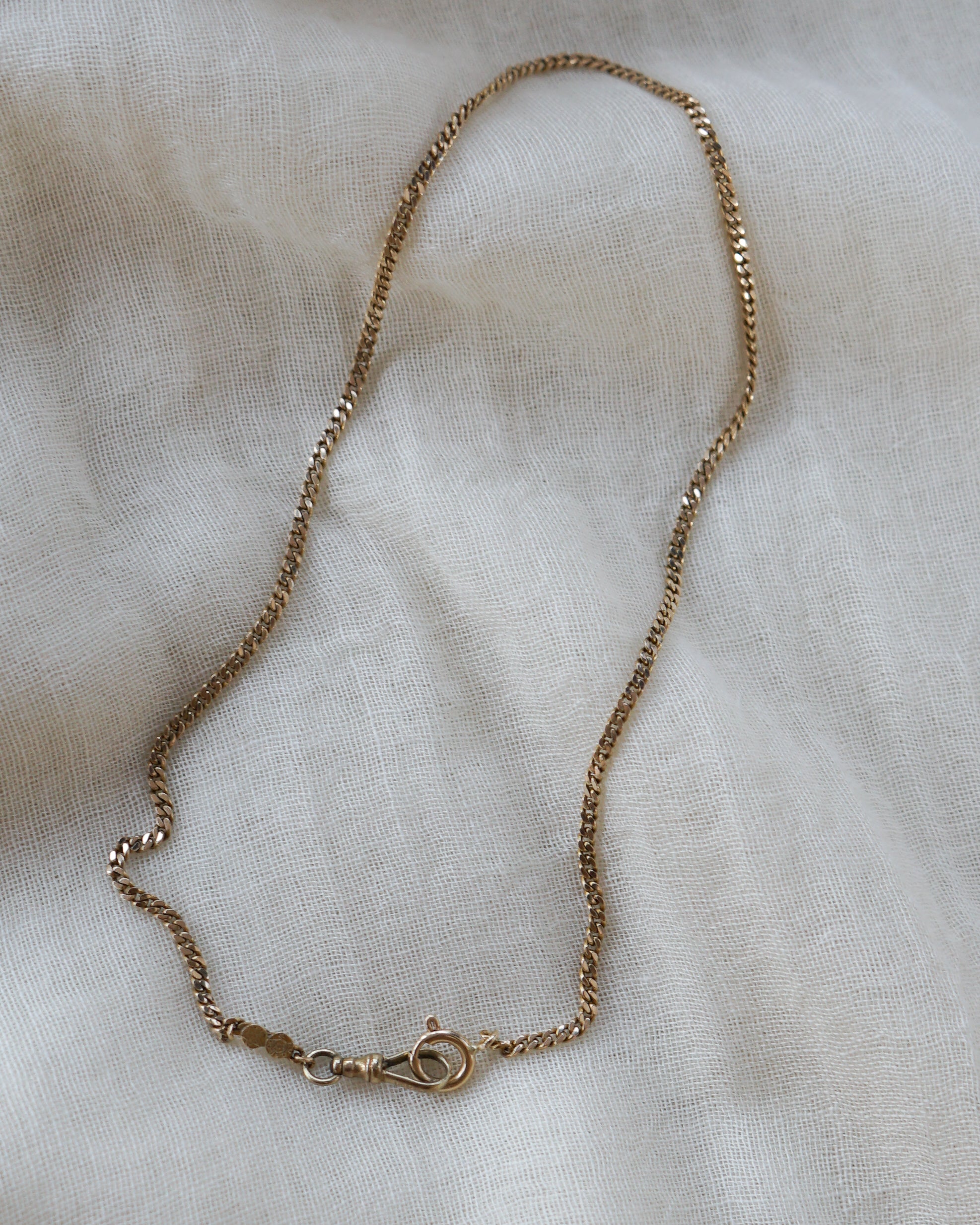 14k Gold Watch Chain Necklace