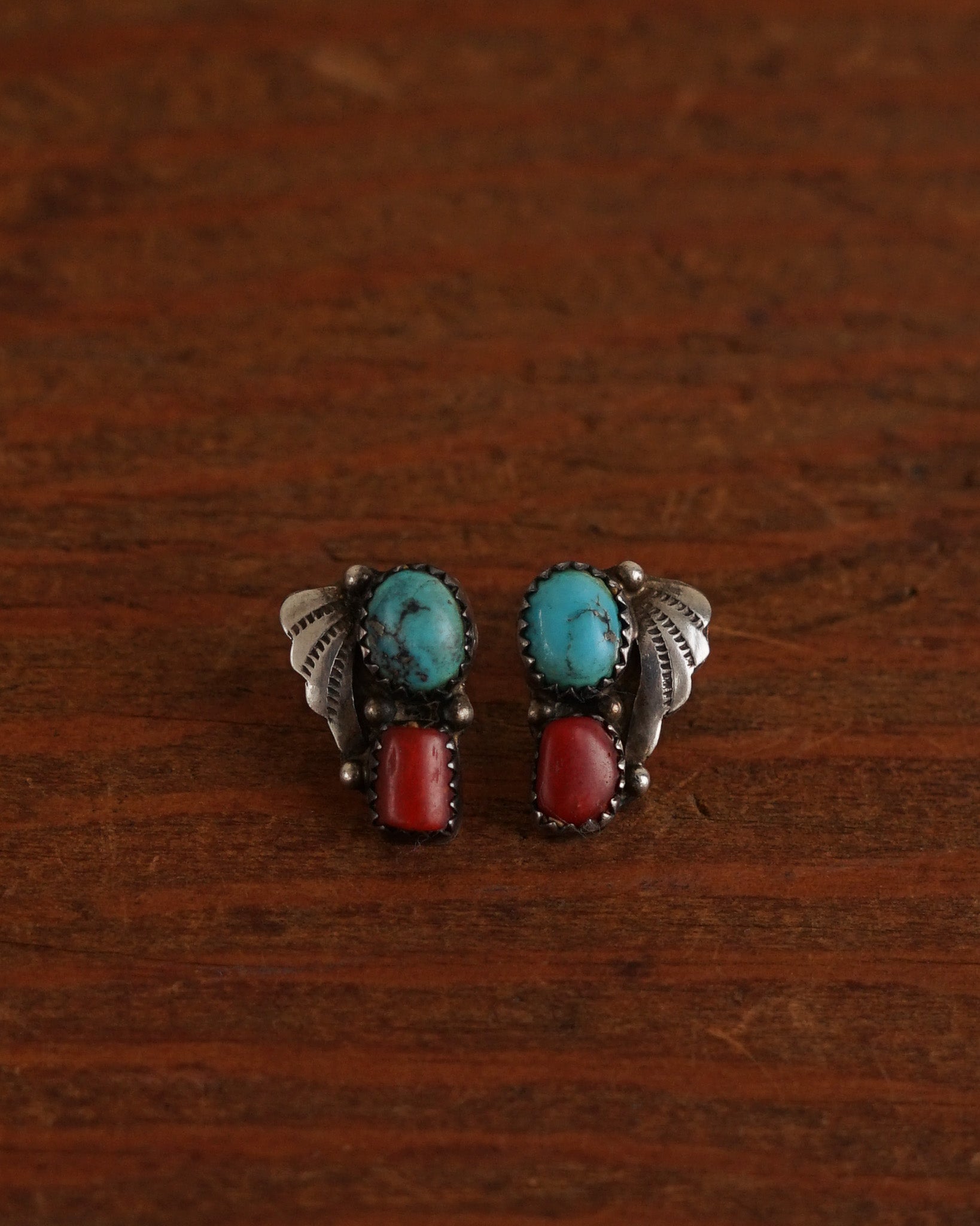 Silver Native American Inlay Earrings