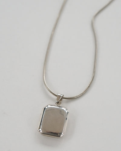 Silver Chain Necklace w/ Locket Charm