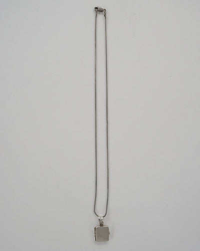 Silver Chain Necklace w/ Locket Charm