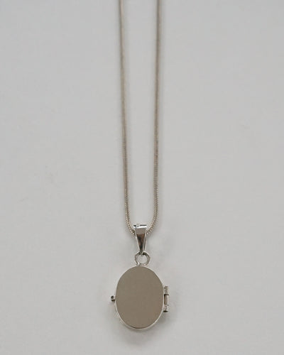 Silver Chain Necklace w/ Locket Charm