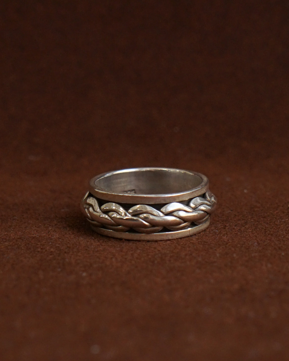 Silver Center Spinning Ring