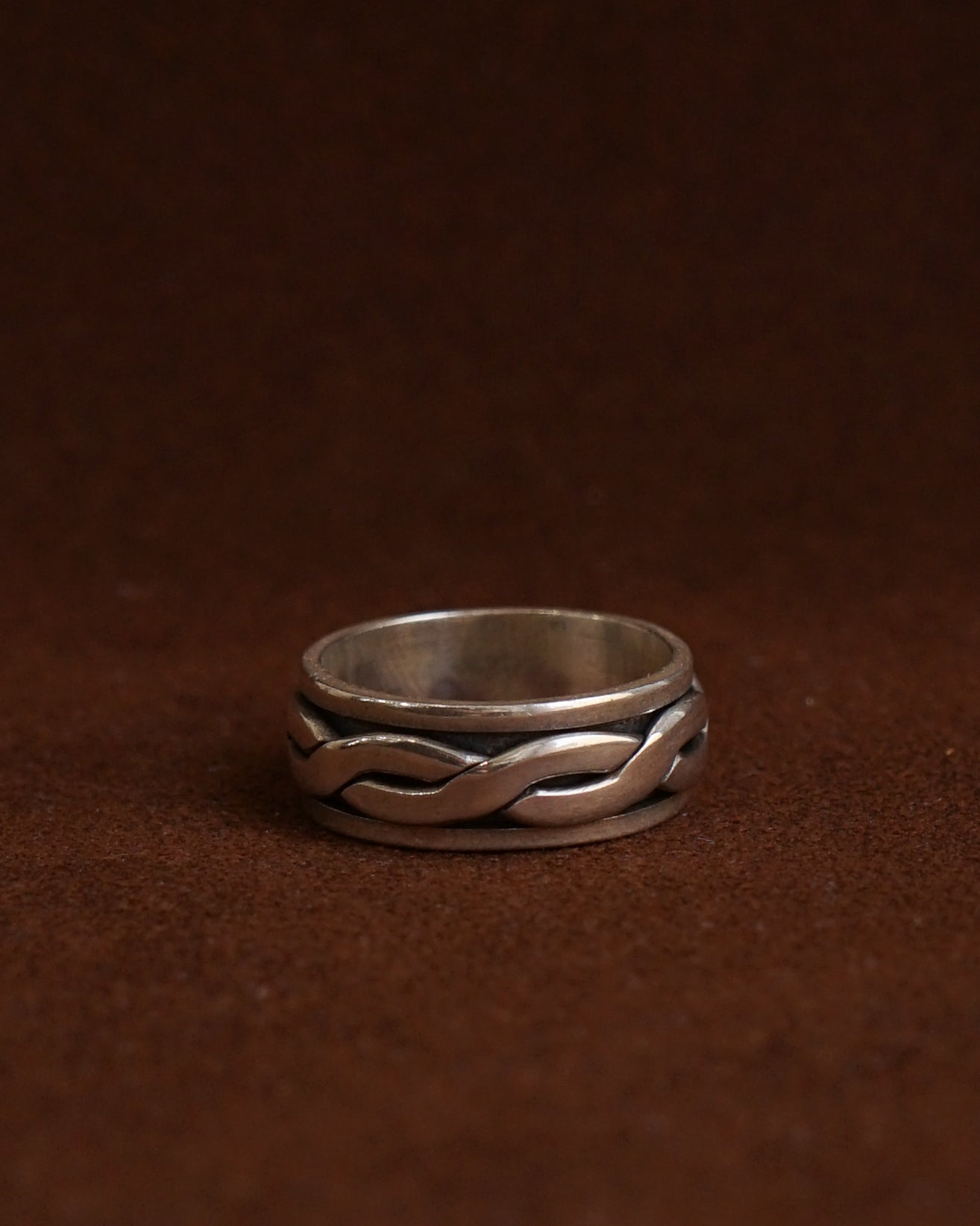 Silver Center Spinning Ring