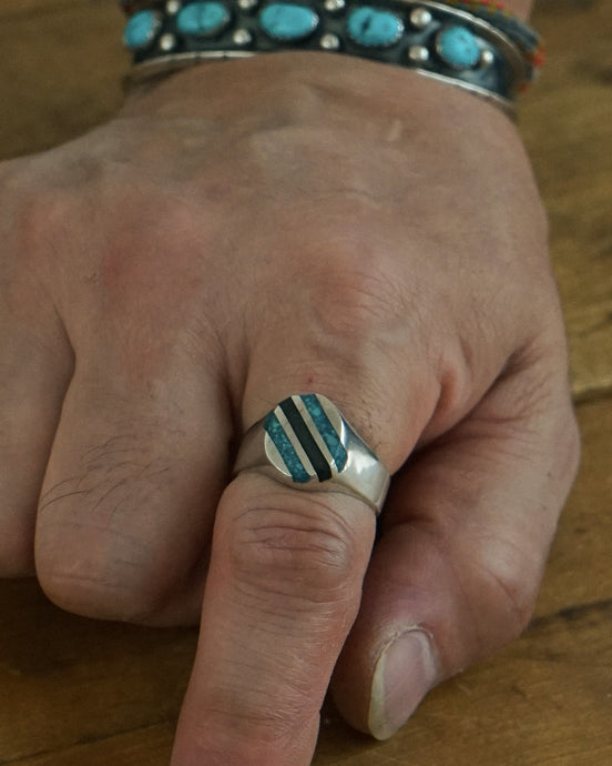 Silver Signet Ring w/ Turquoise