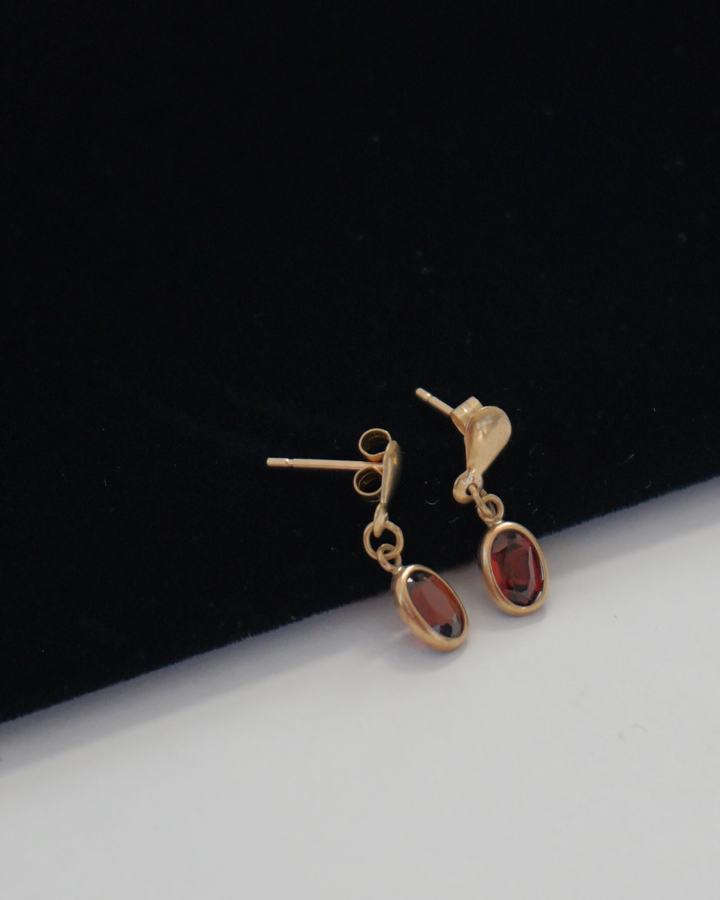 14k Gold x Garnet Earrings