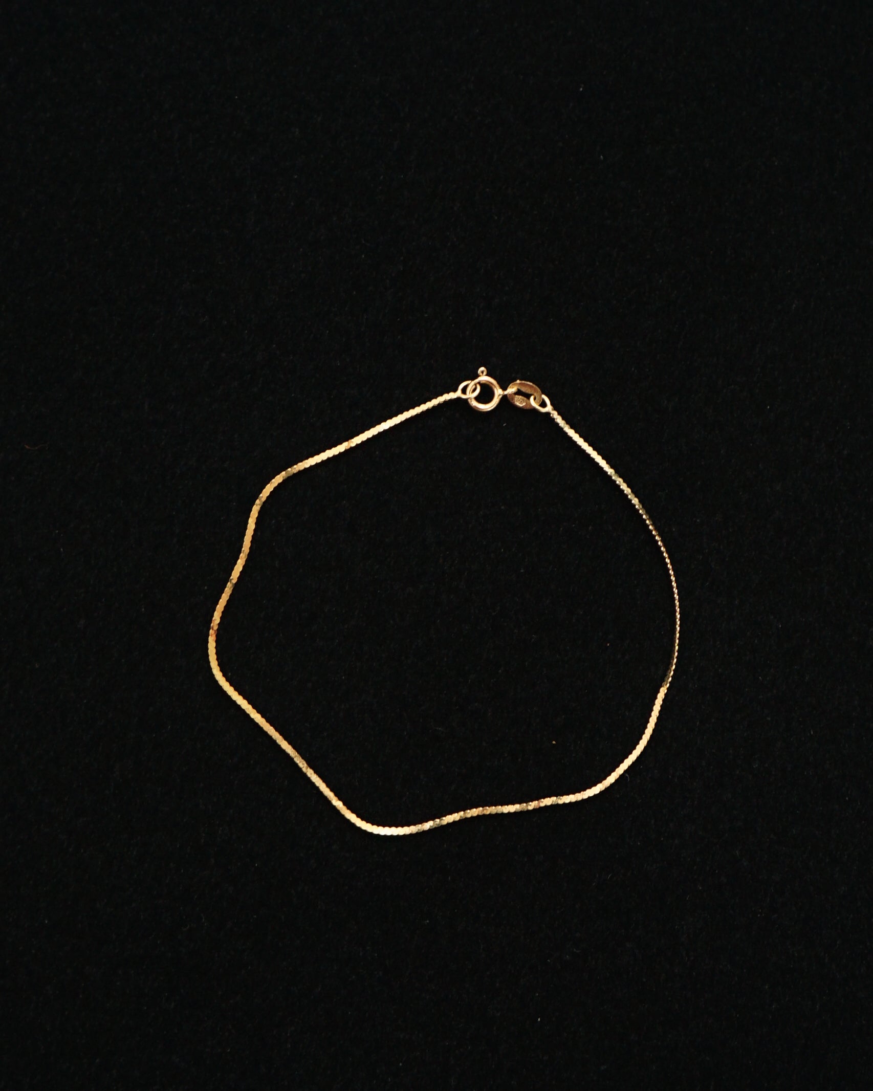 14k Gold Skinny Chain Bracelet