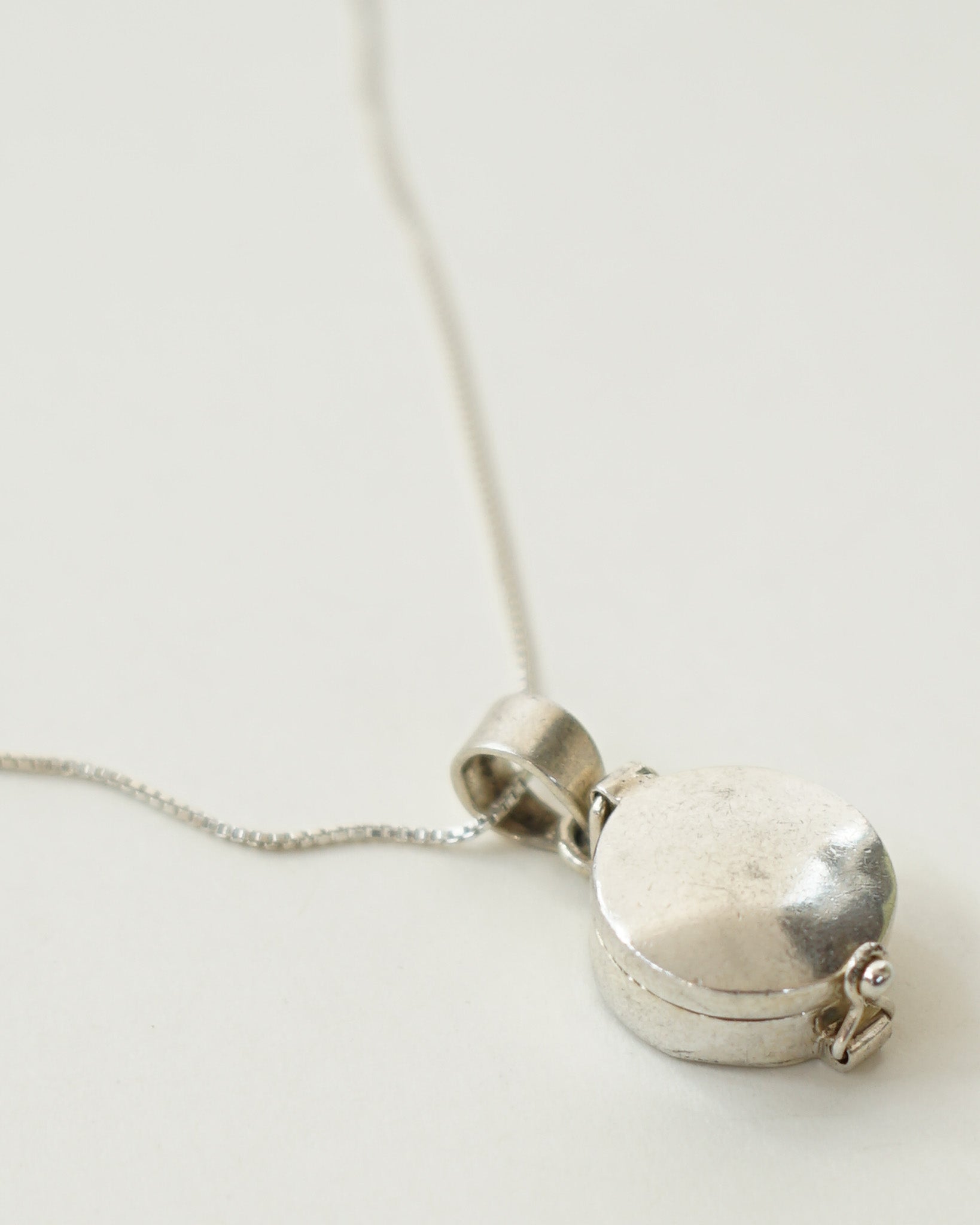 Silver Necklace w/ Locket Charm