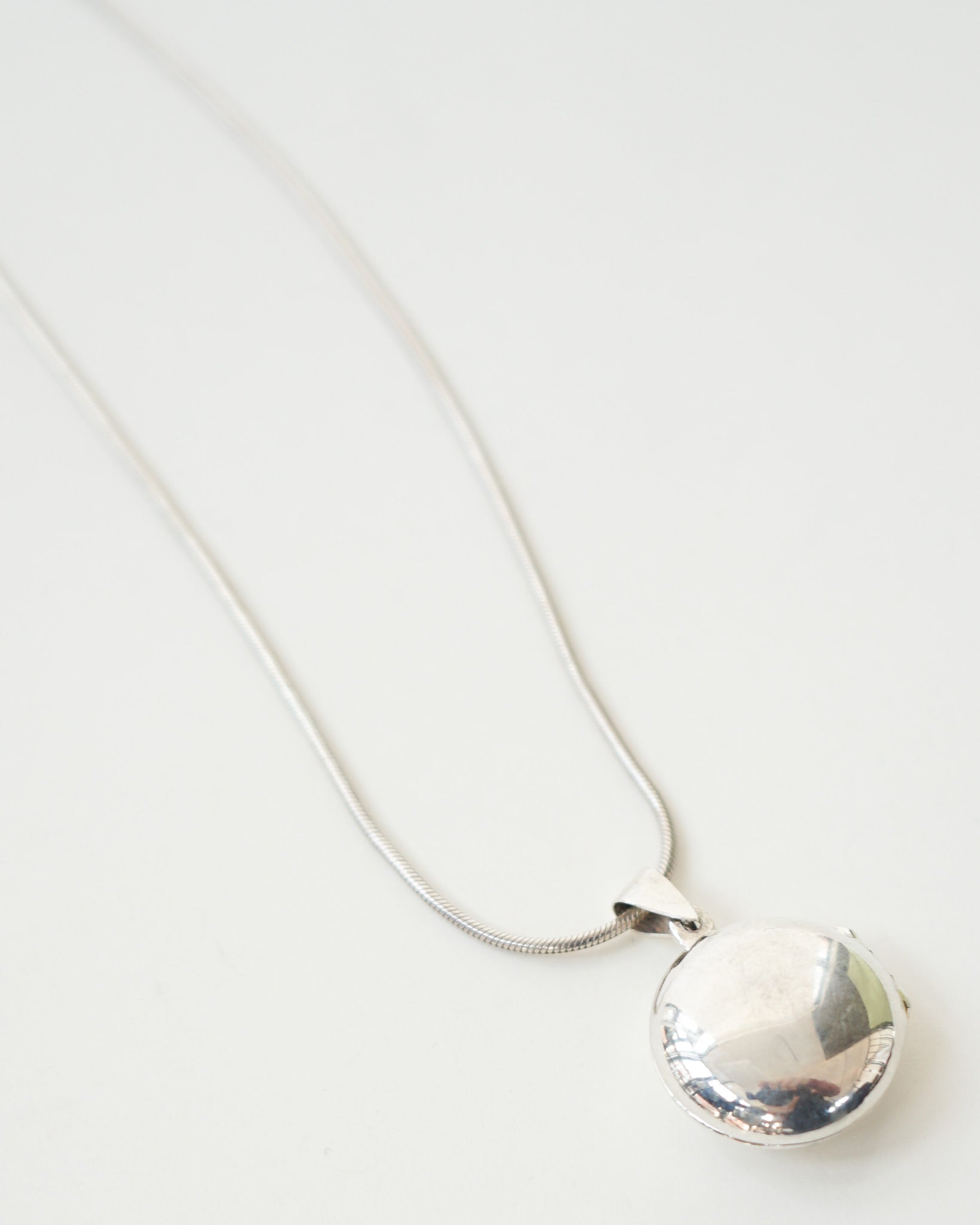 Silver Necklace w/ Locket Charm