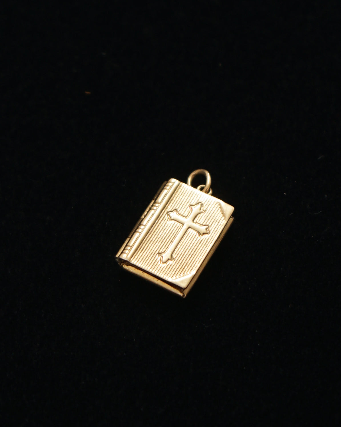 14k Gold Book Locket Charm