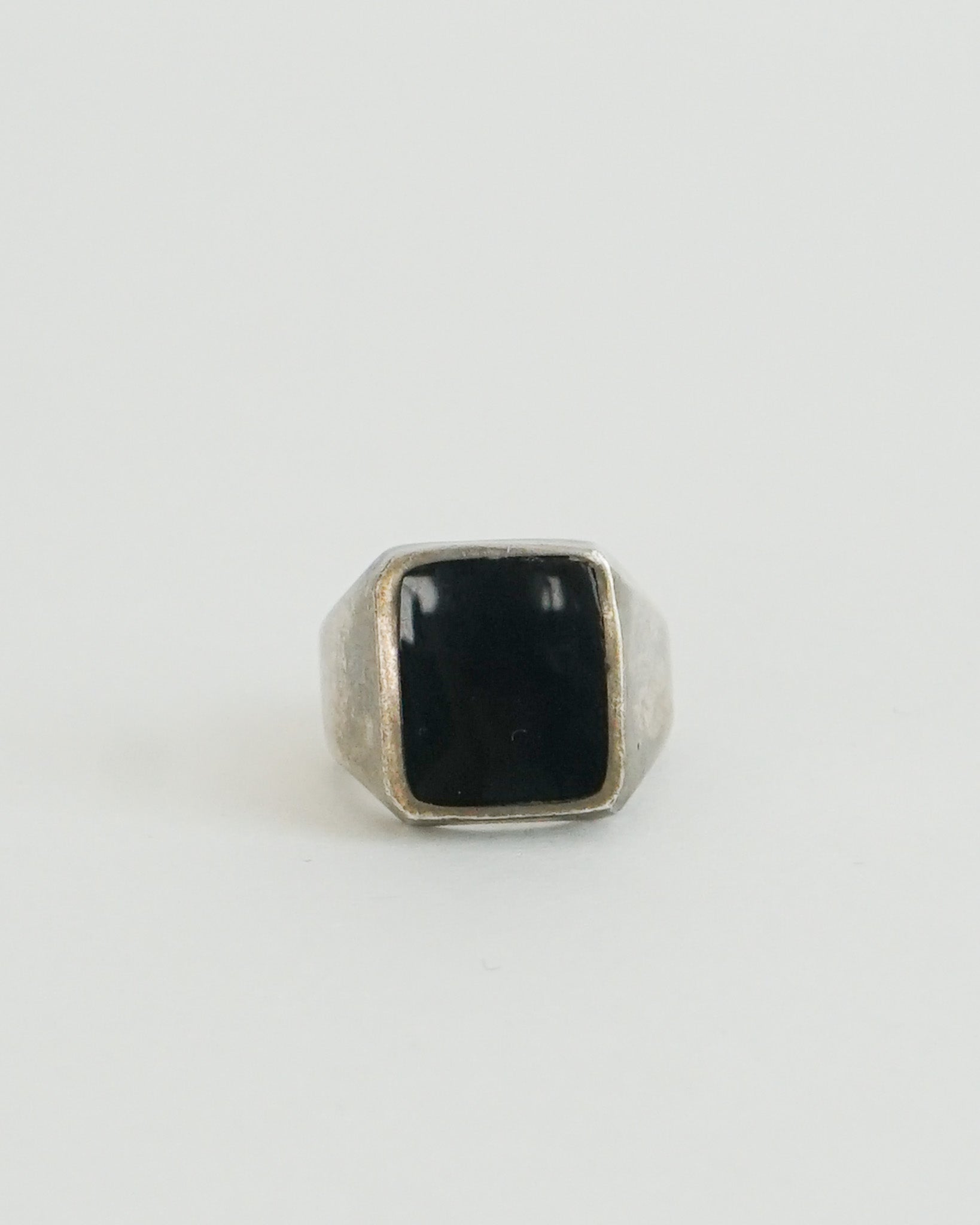 Silver x Onyx Signet Ring