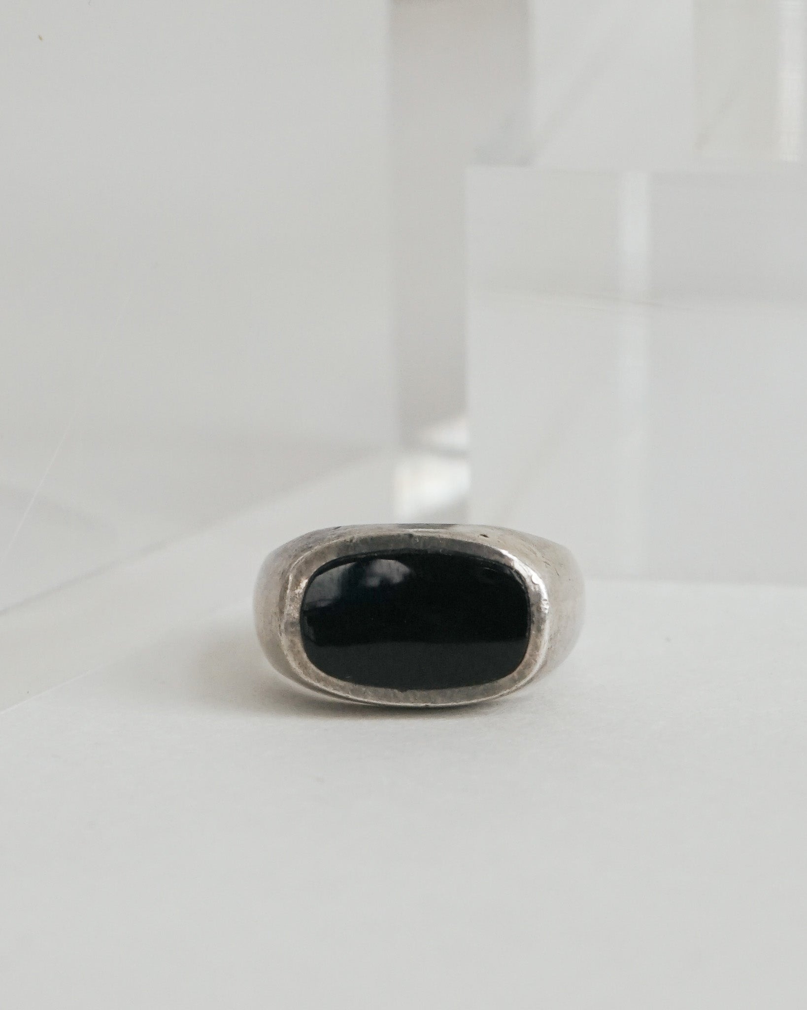 Silver x Onyx Signet Ring