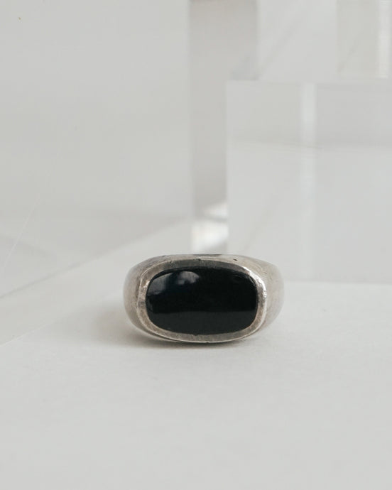 Silver x Onyx Signet Ring