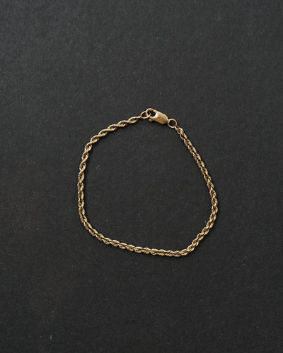 14k Gold Rope Chain Bracelet