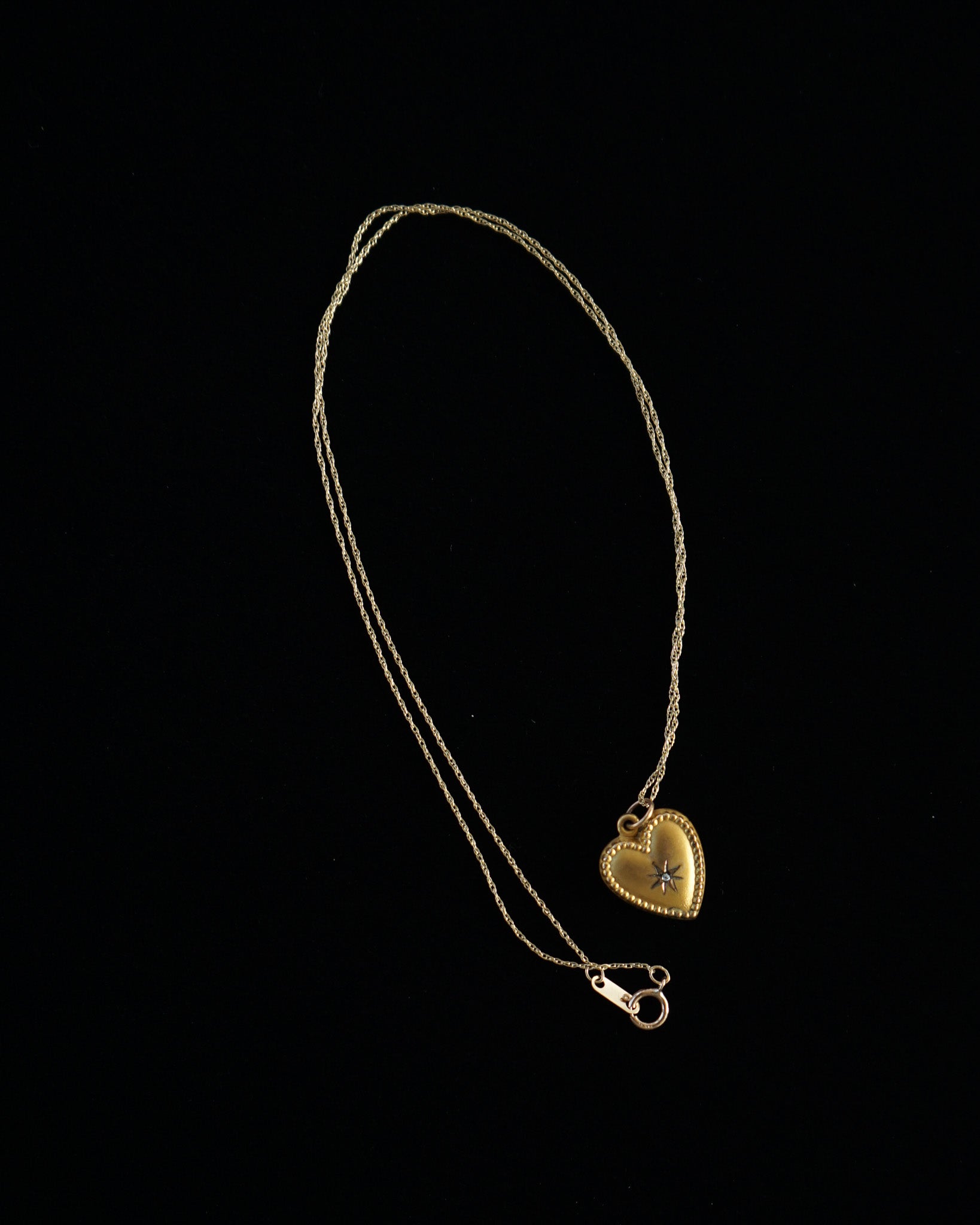 10k Gold Necklace w/ Diamond Heart Charm