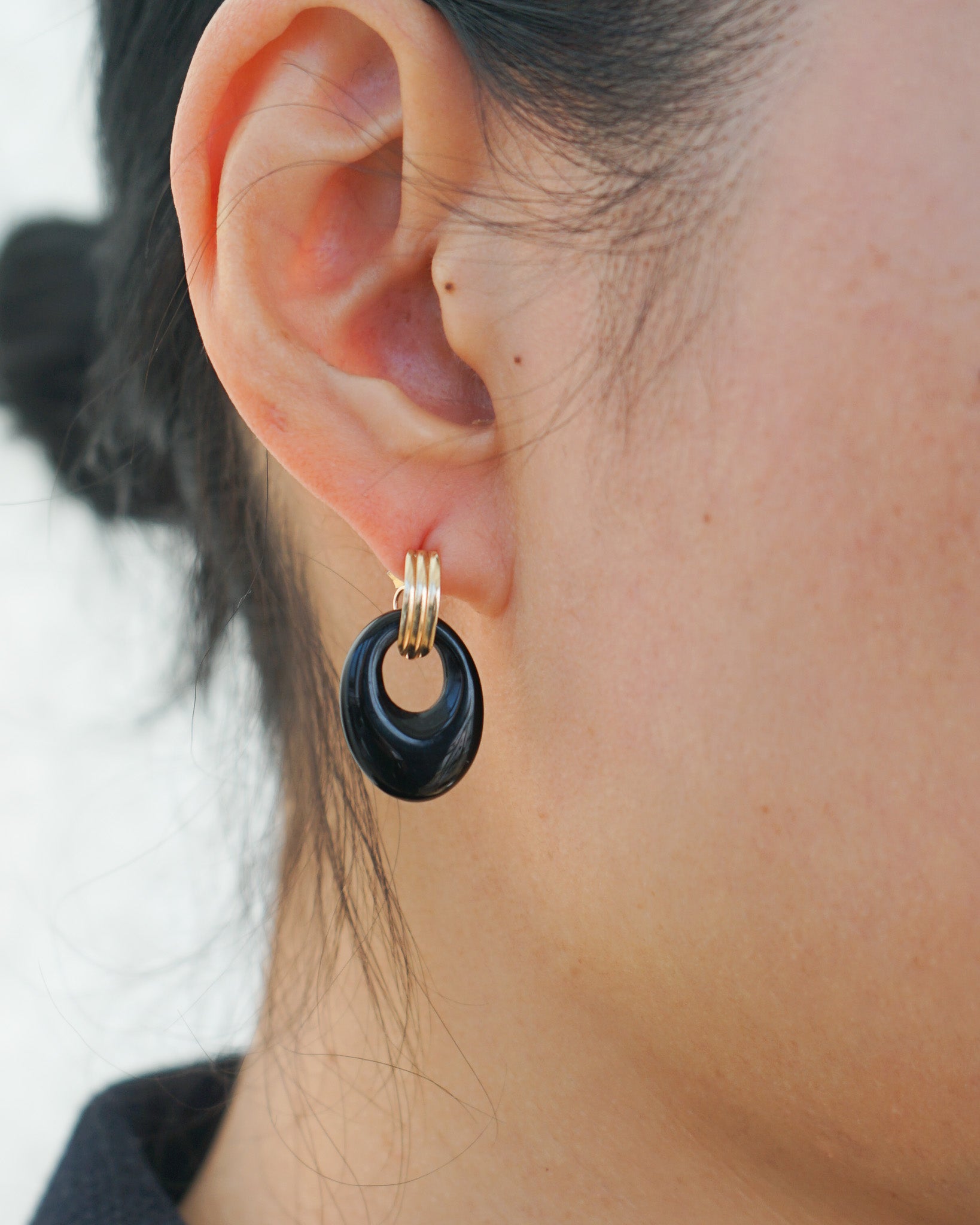 14k Gold x Onyx Earrings