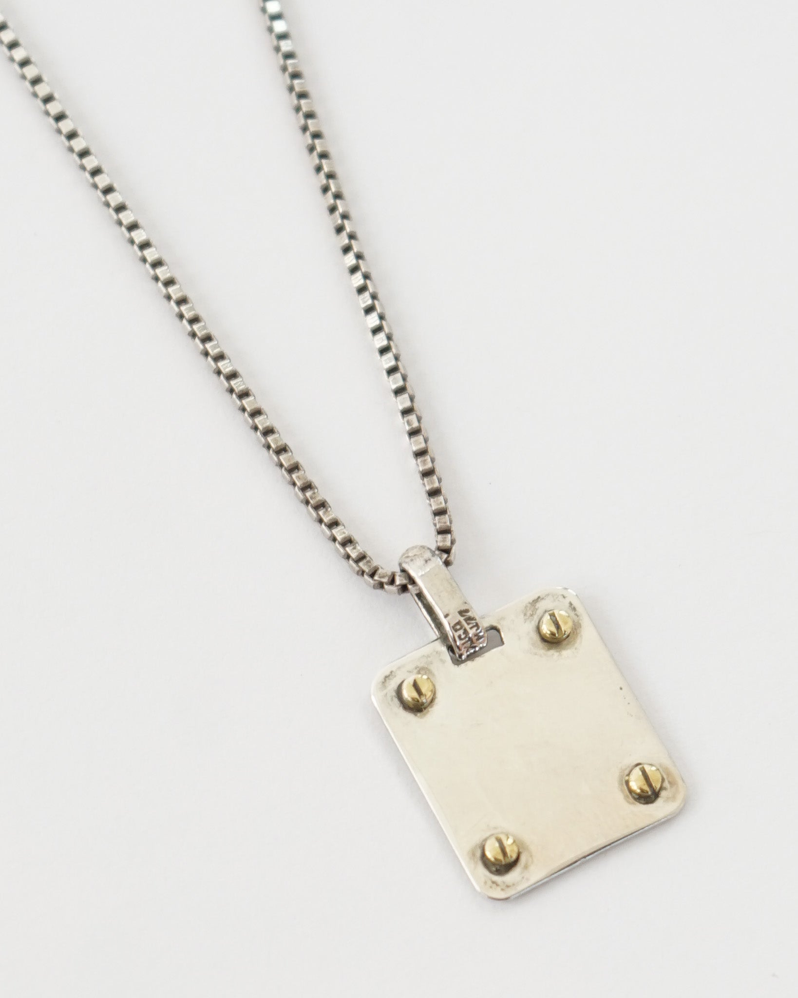 Silver Necklace w/ Tag Charm