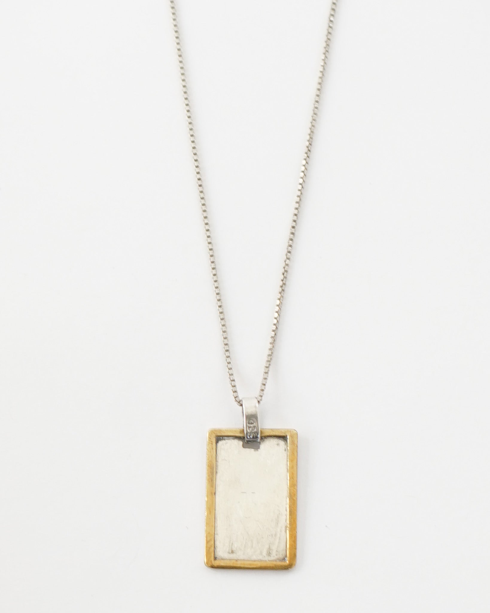 Silver Necklace w/ Tag Charm
