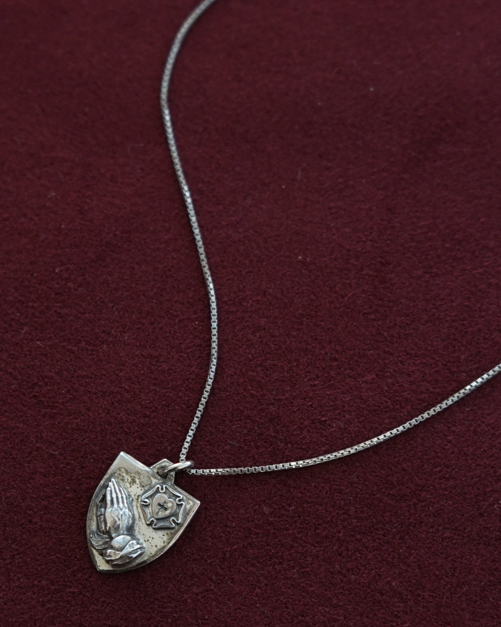 Silver Chain Necklace w/ Charm