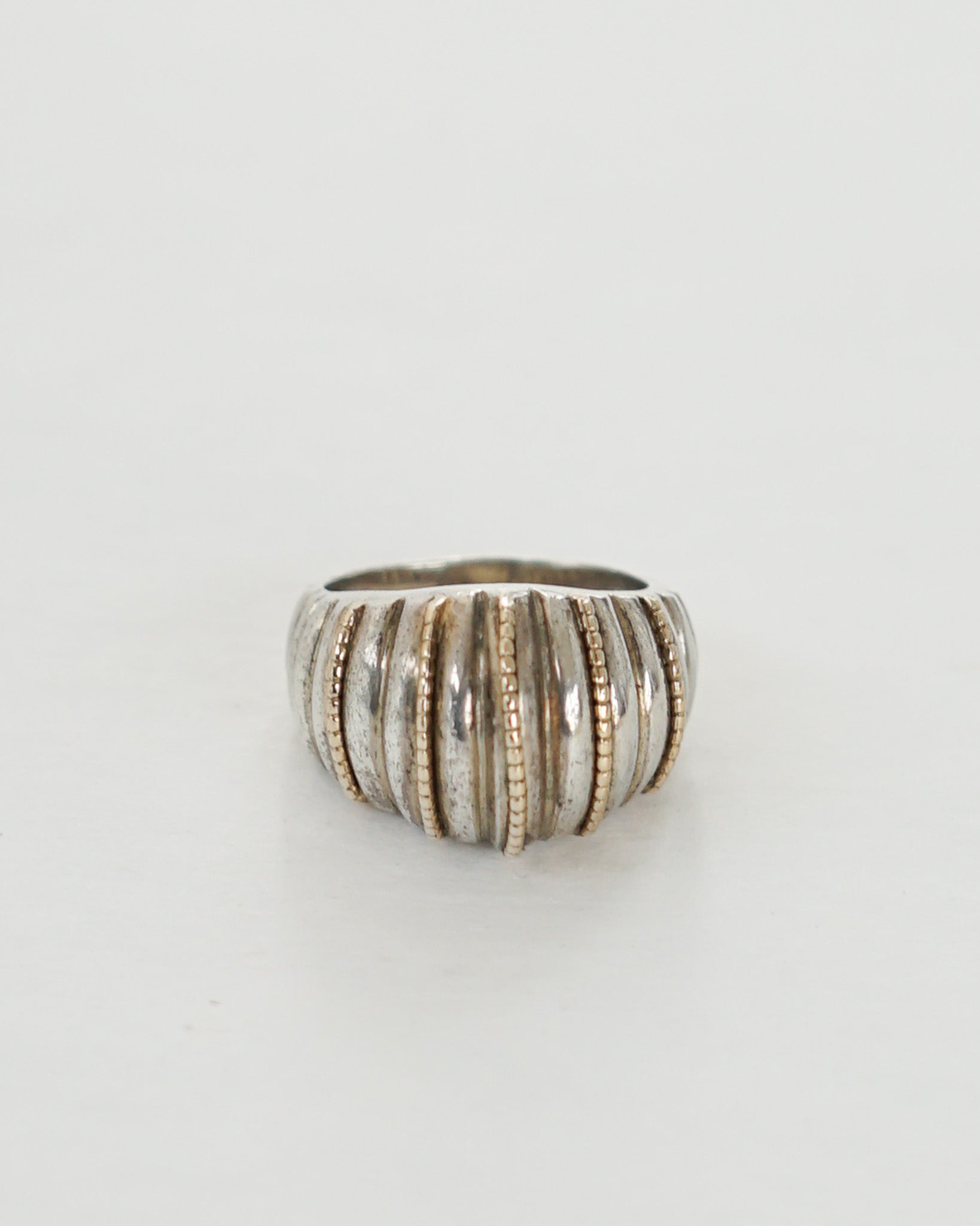 Silver x 14k Gold Ring