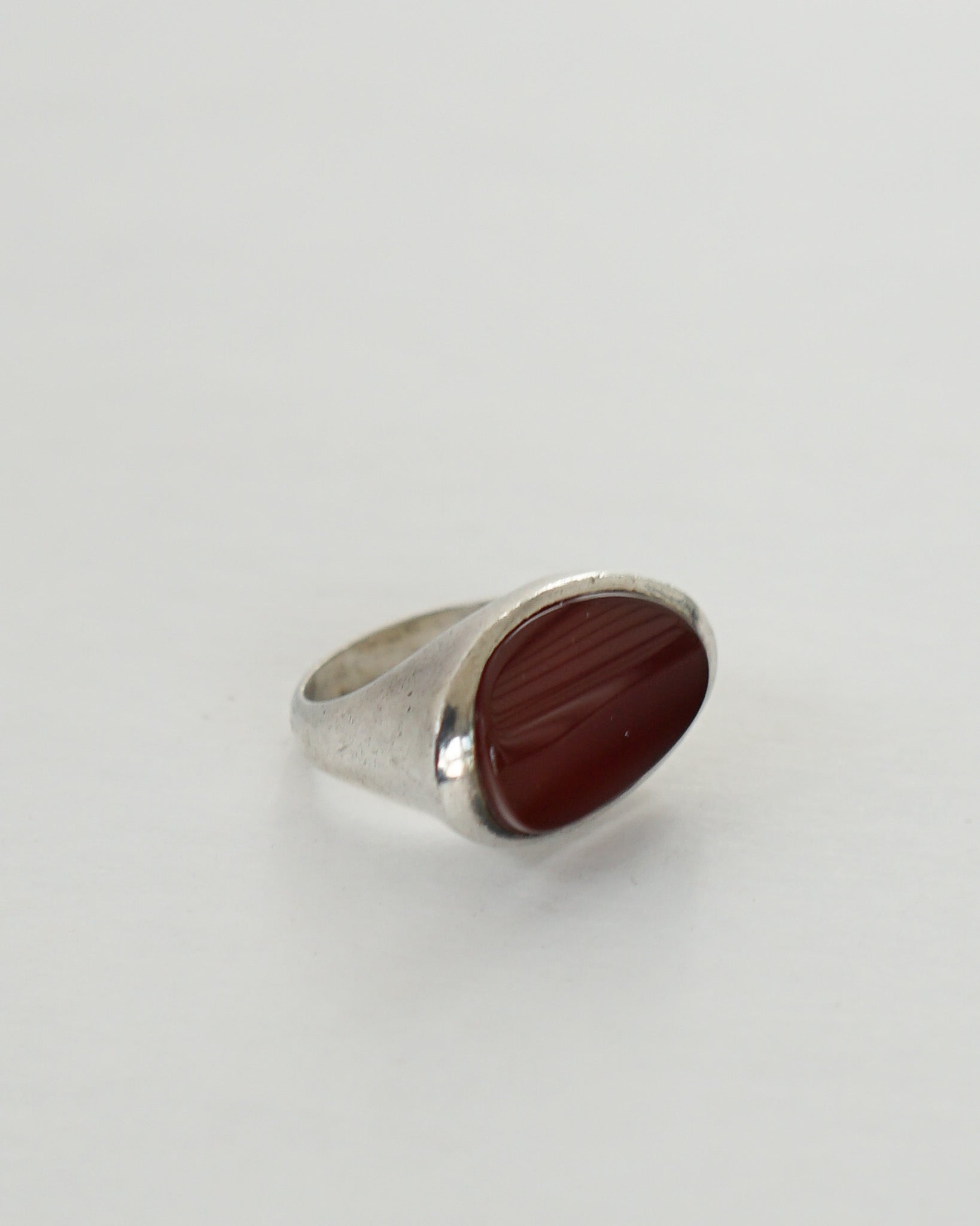 Silver Ring w/ Carnelian