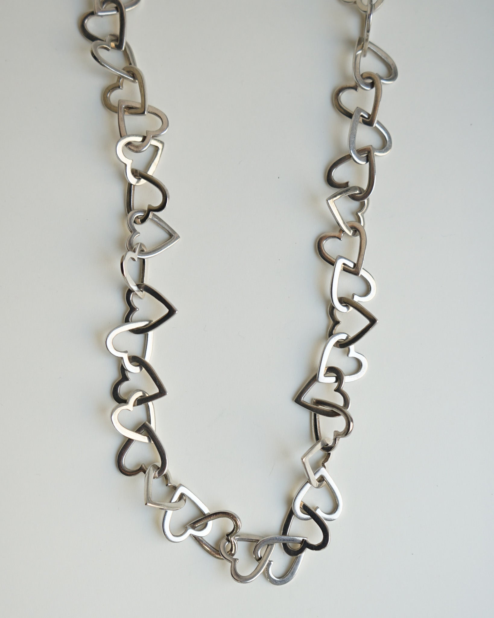 Silver Heart Linked Chain Necklace – Front General Store