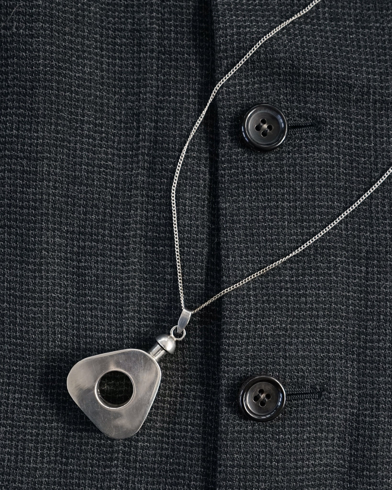 Silver Chain Necklace w/ Perfume Charm