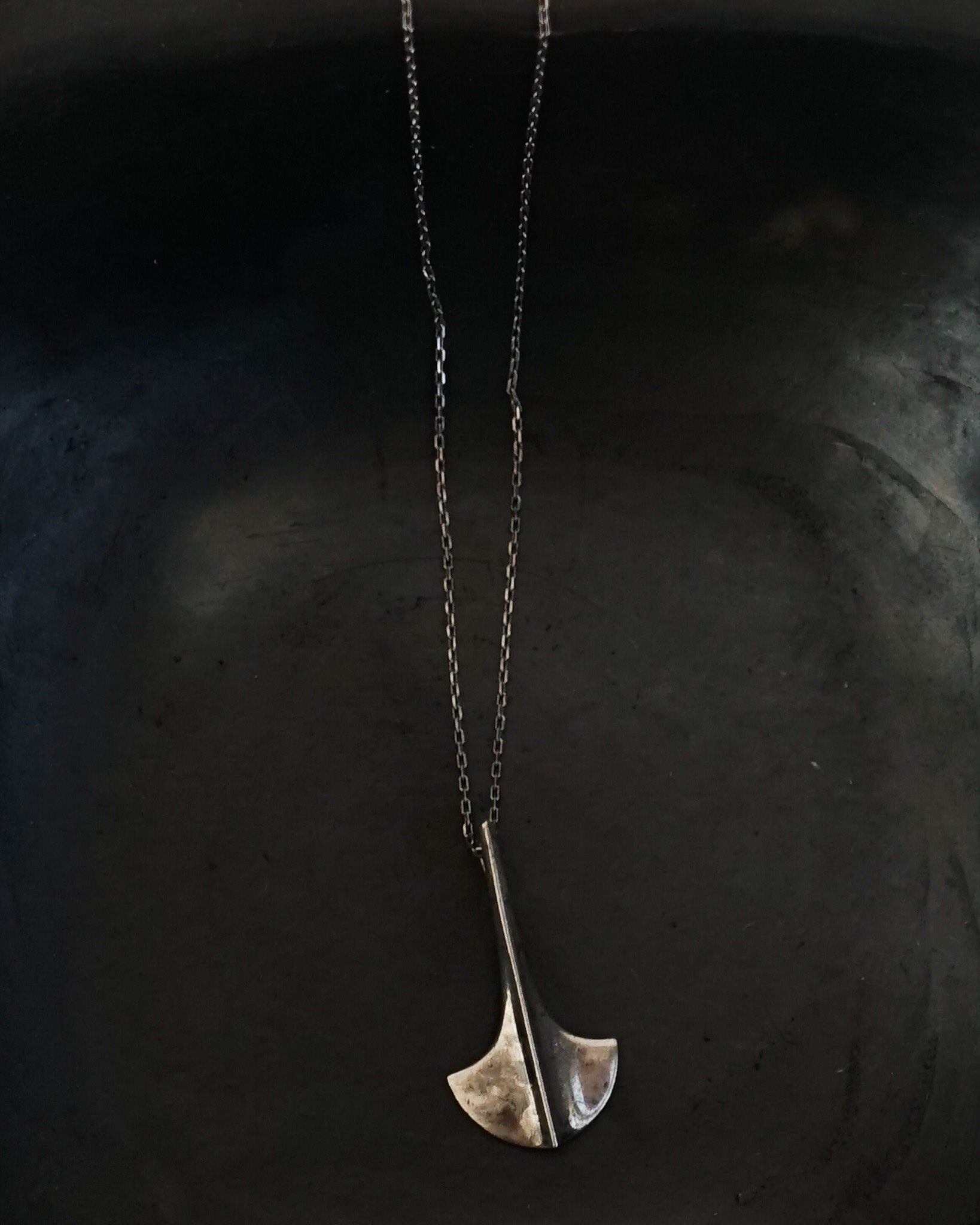 Silver Chain Necklace w/ Ginkgo Charm