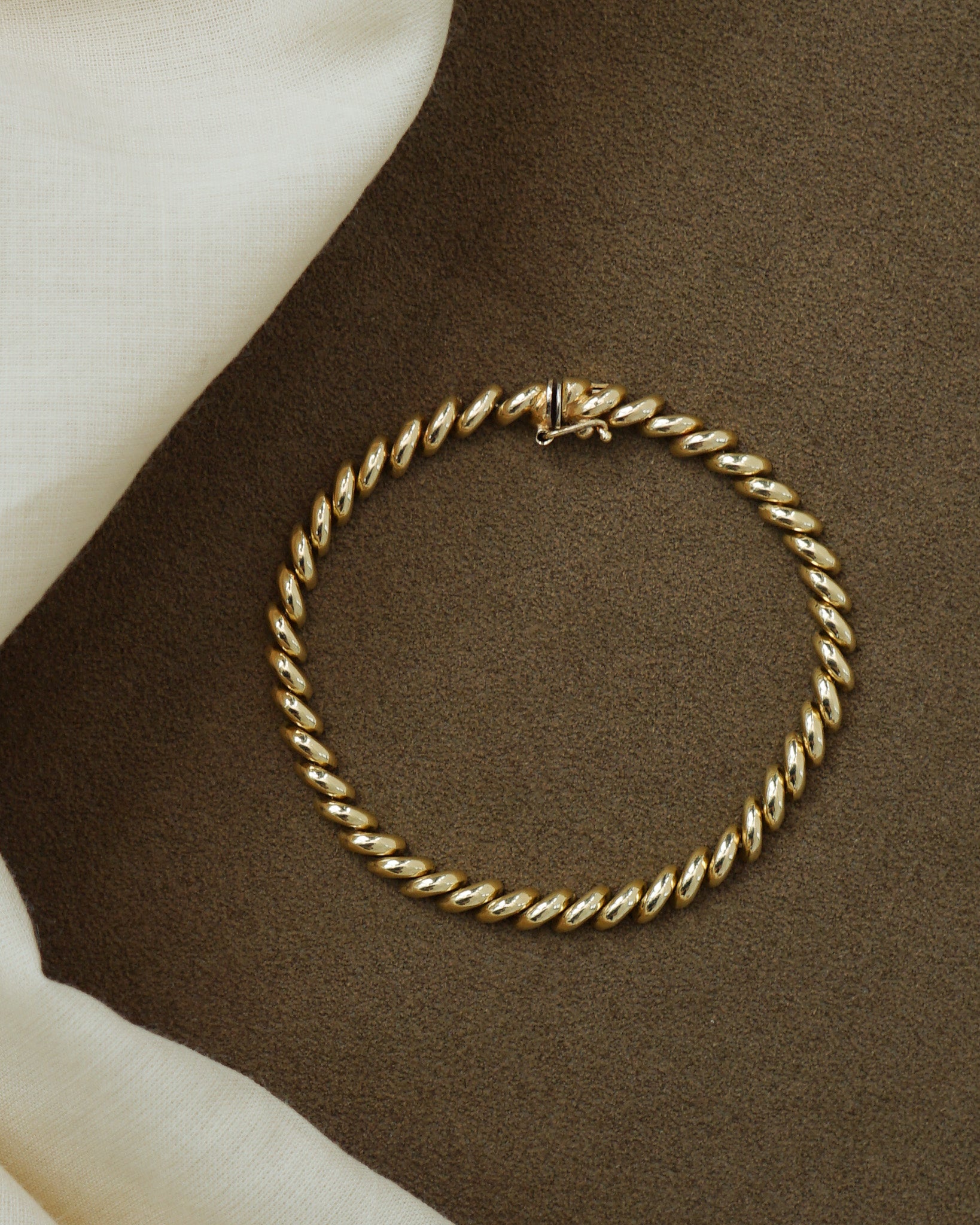 14k Gold Rope Chain Bracelet