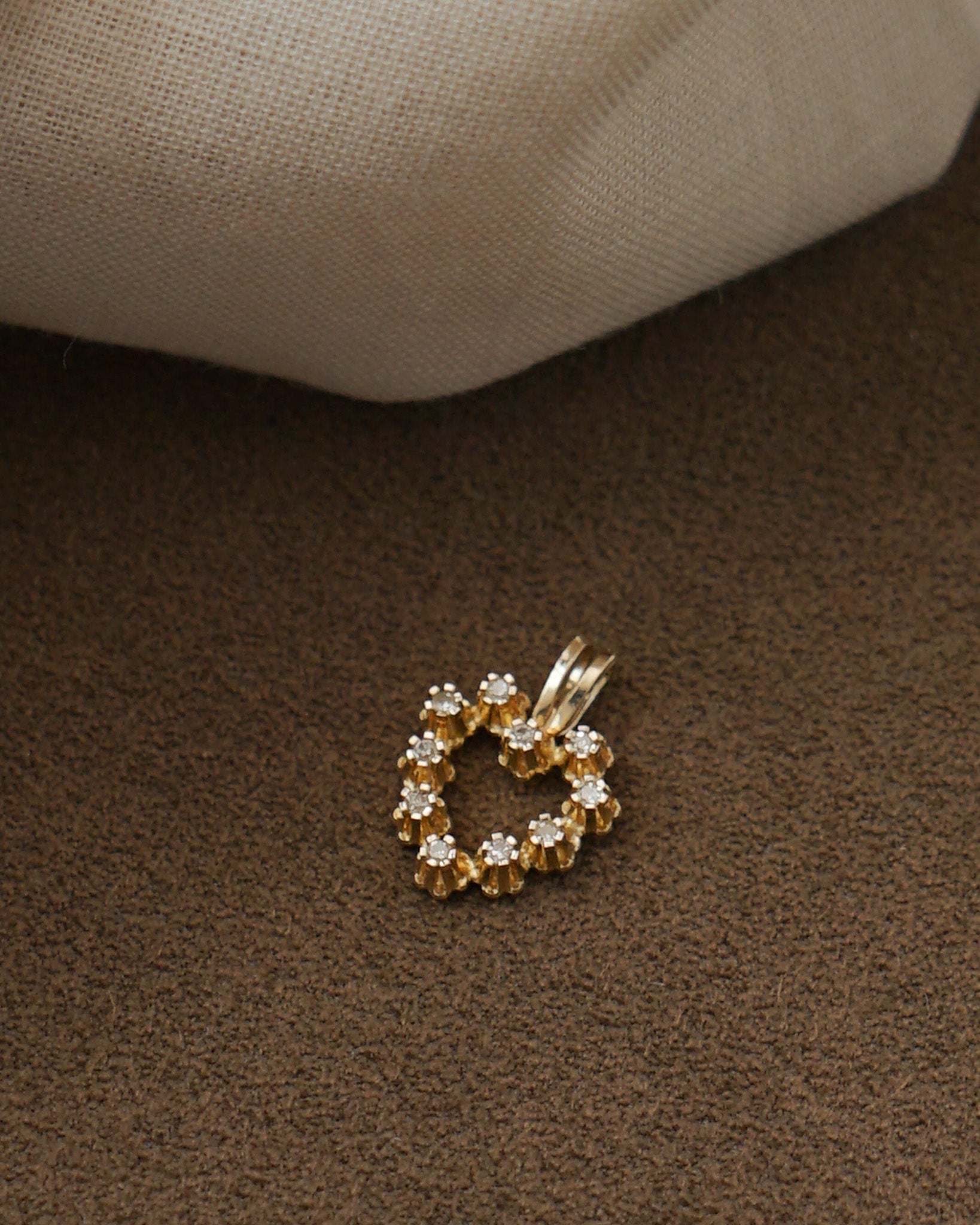 14k Gold x Diamond Heart Charm