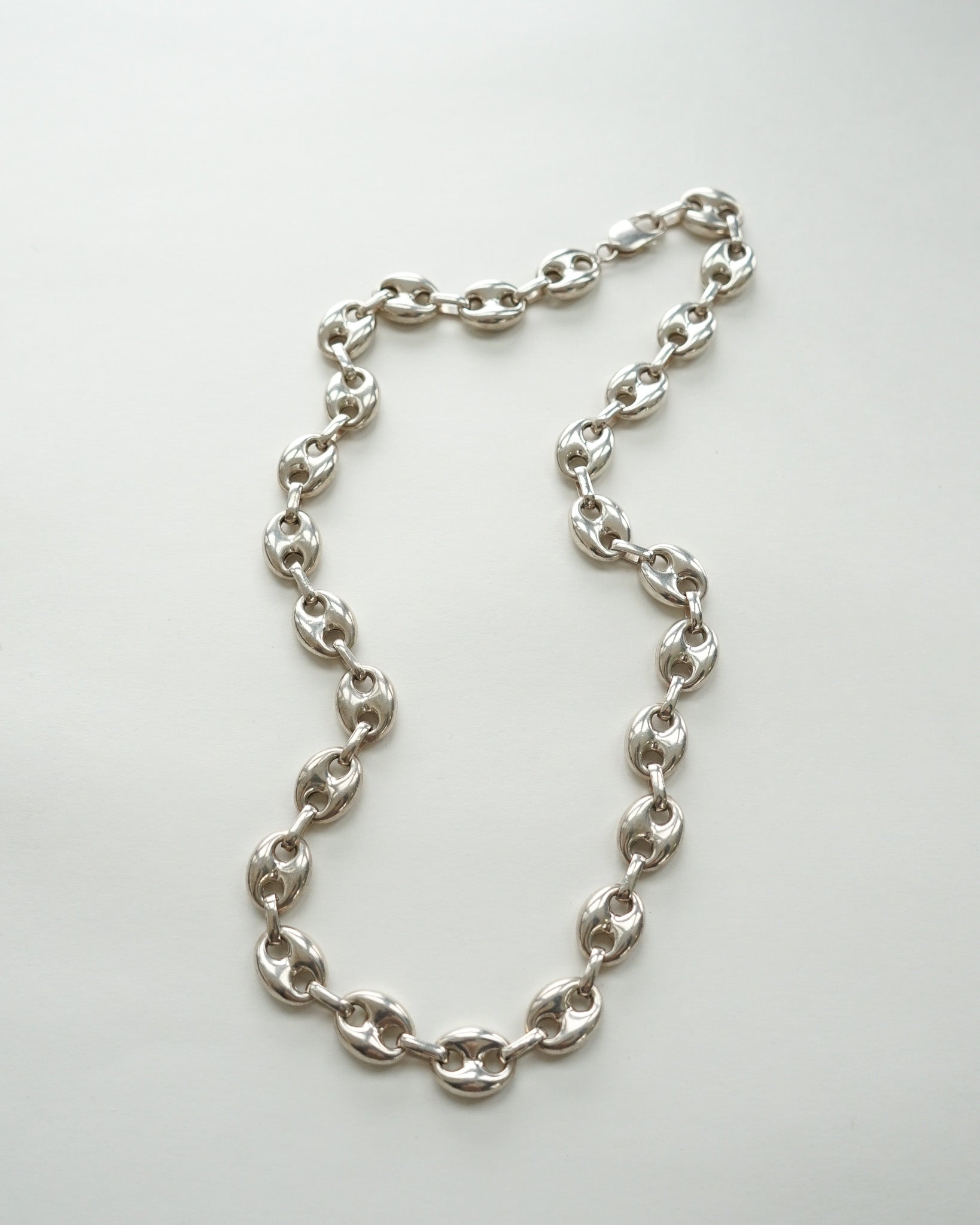 Silver Anchor Chain Necklace
