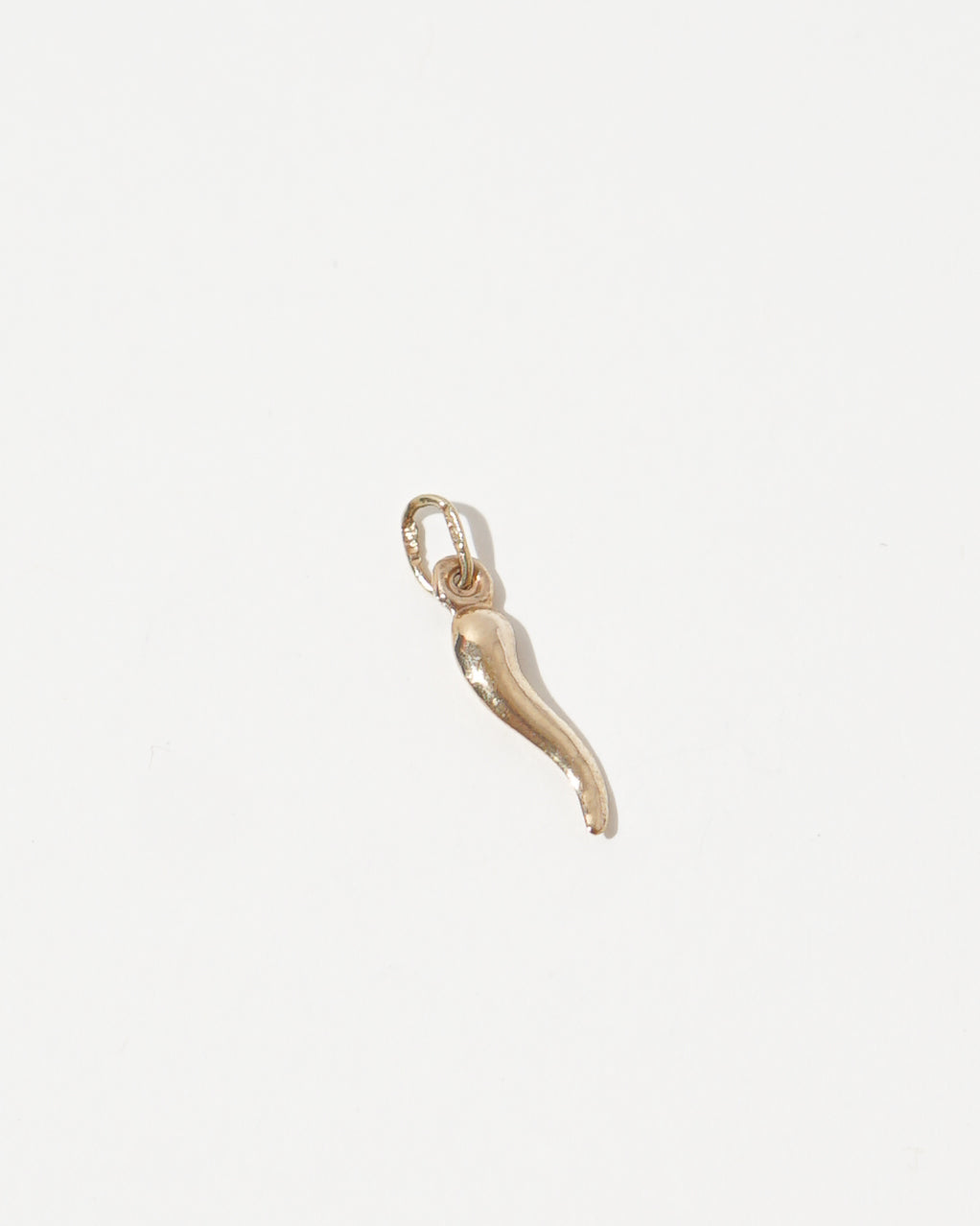 14k Gold Tiny Horn Charm