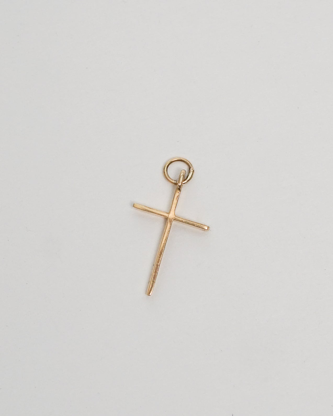14k Gold Cross Charm