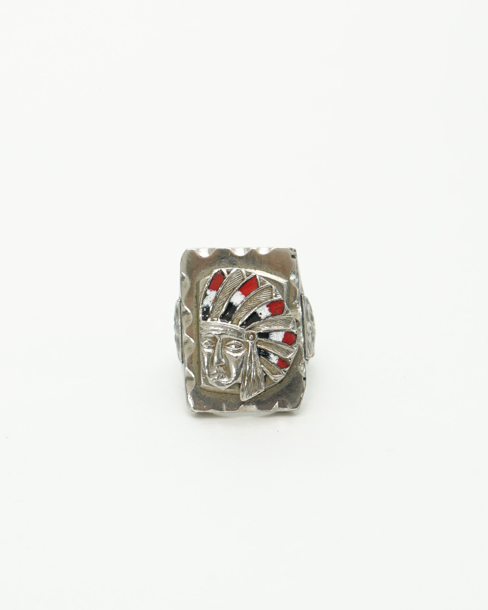 Silver Native American Chief Ring / Size: 10.5 – Front General Store