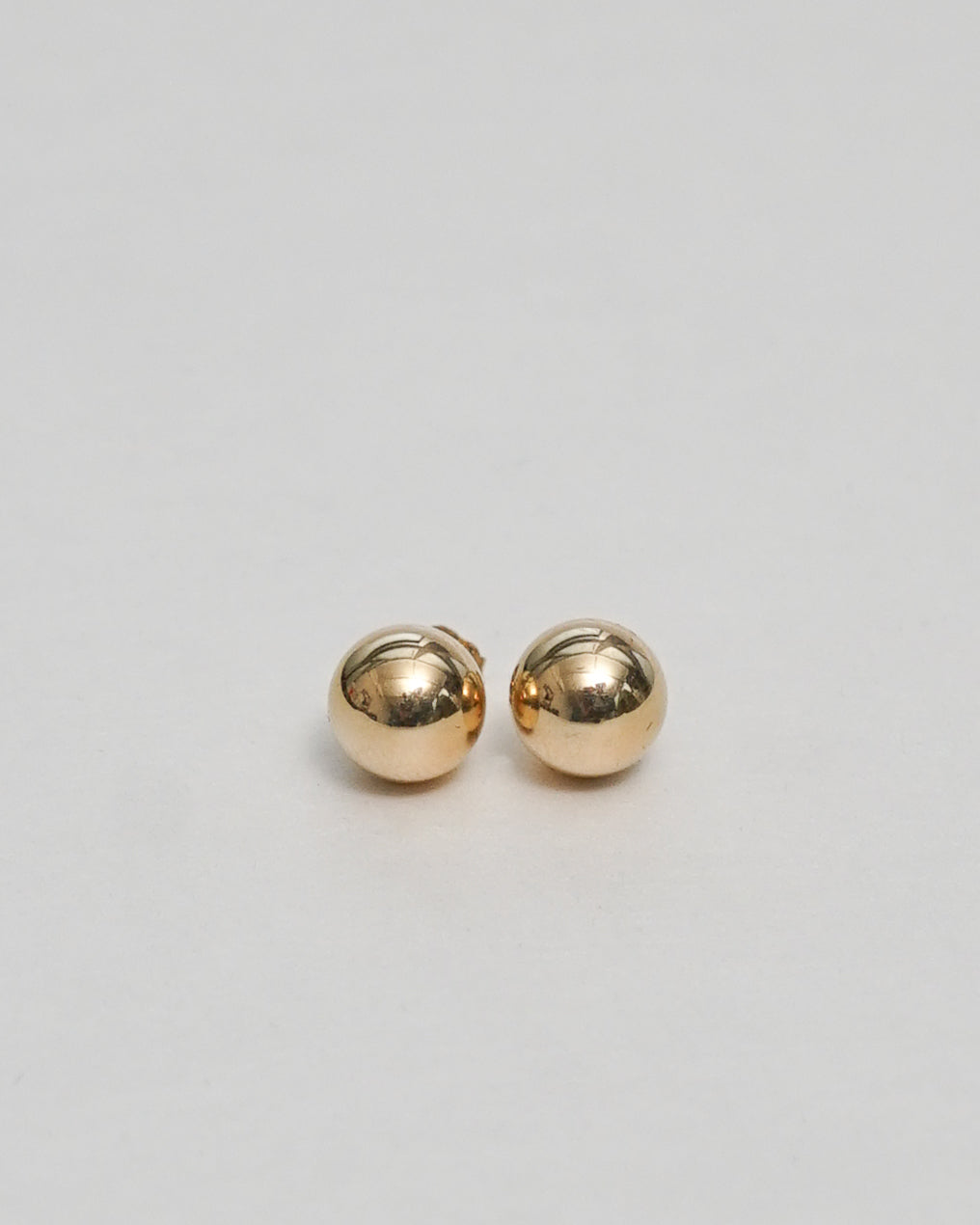 14k Gold Ball Stud Earrings