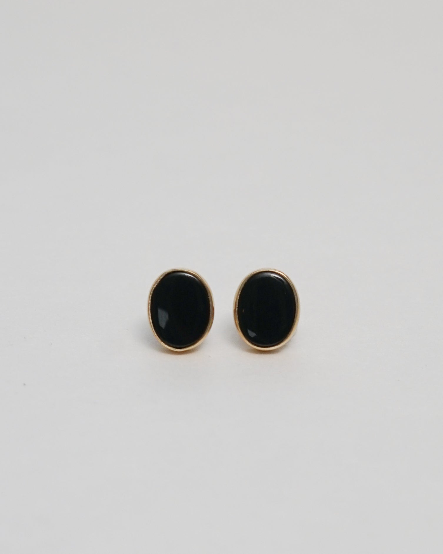 14k Gold x Onyx Stud Earrings