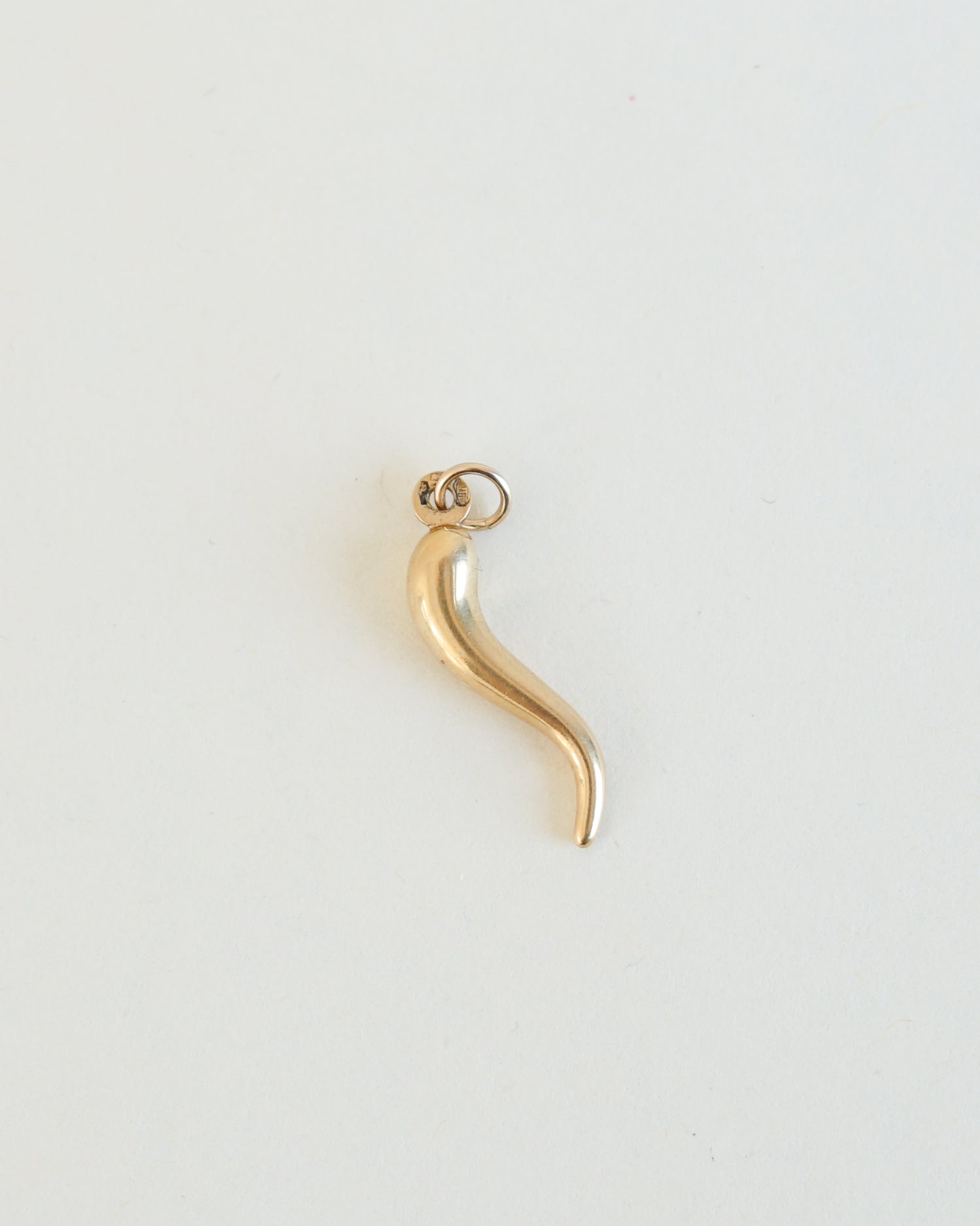 18k Gold Horn Charm