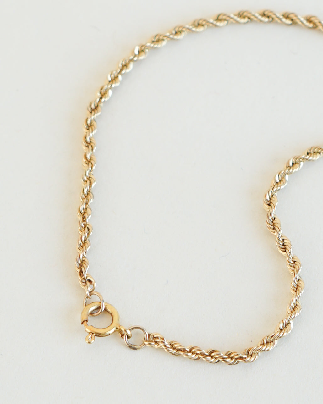 14k Gold Rope Chain Bracelet