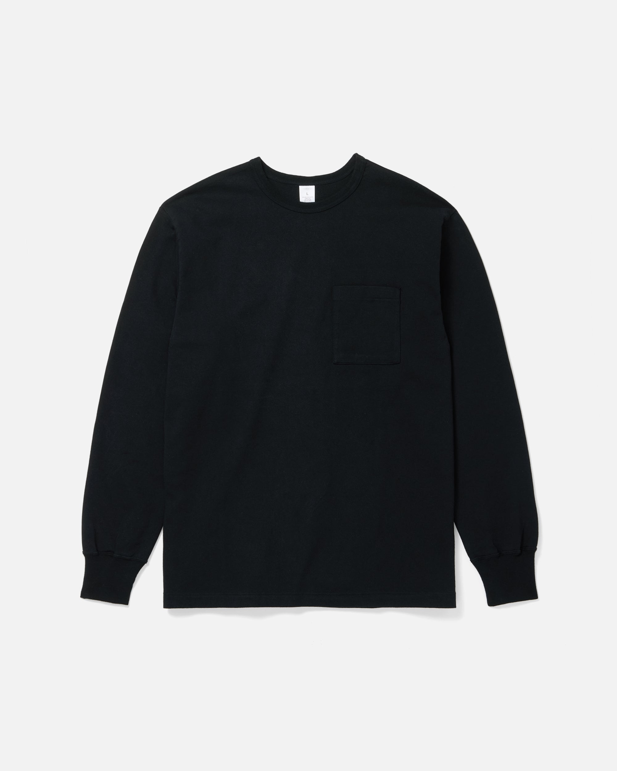 Heavy-weight Pocket Long Sleeve T-shirt / Black – Front General Store
