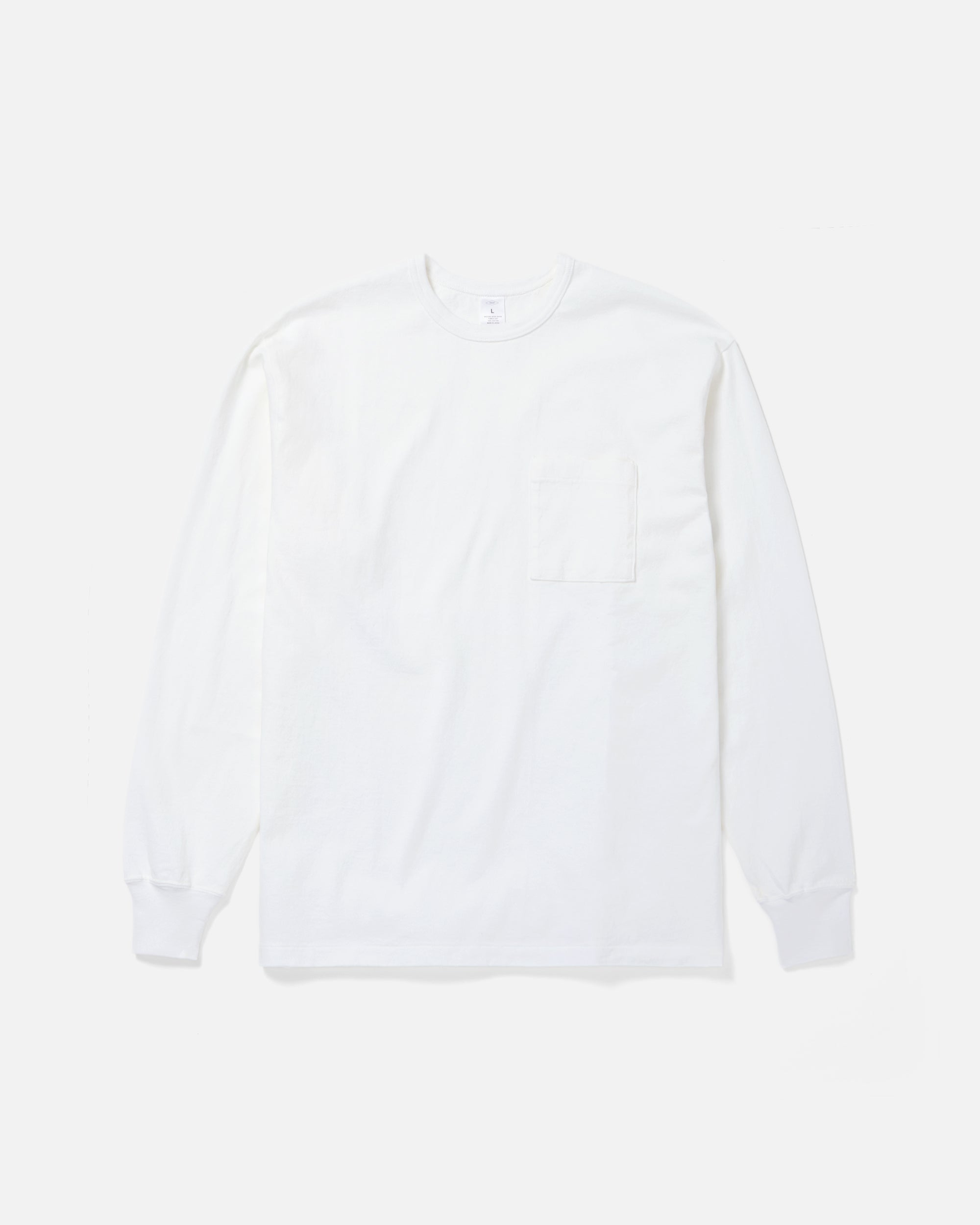 Heavy-weight Pocket Long Sleeve T-shirt / White – Front General Store