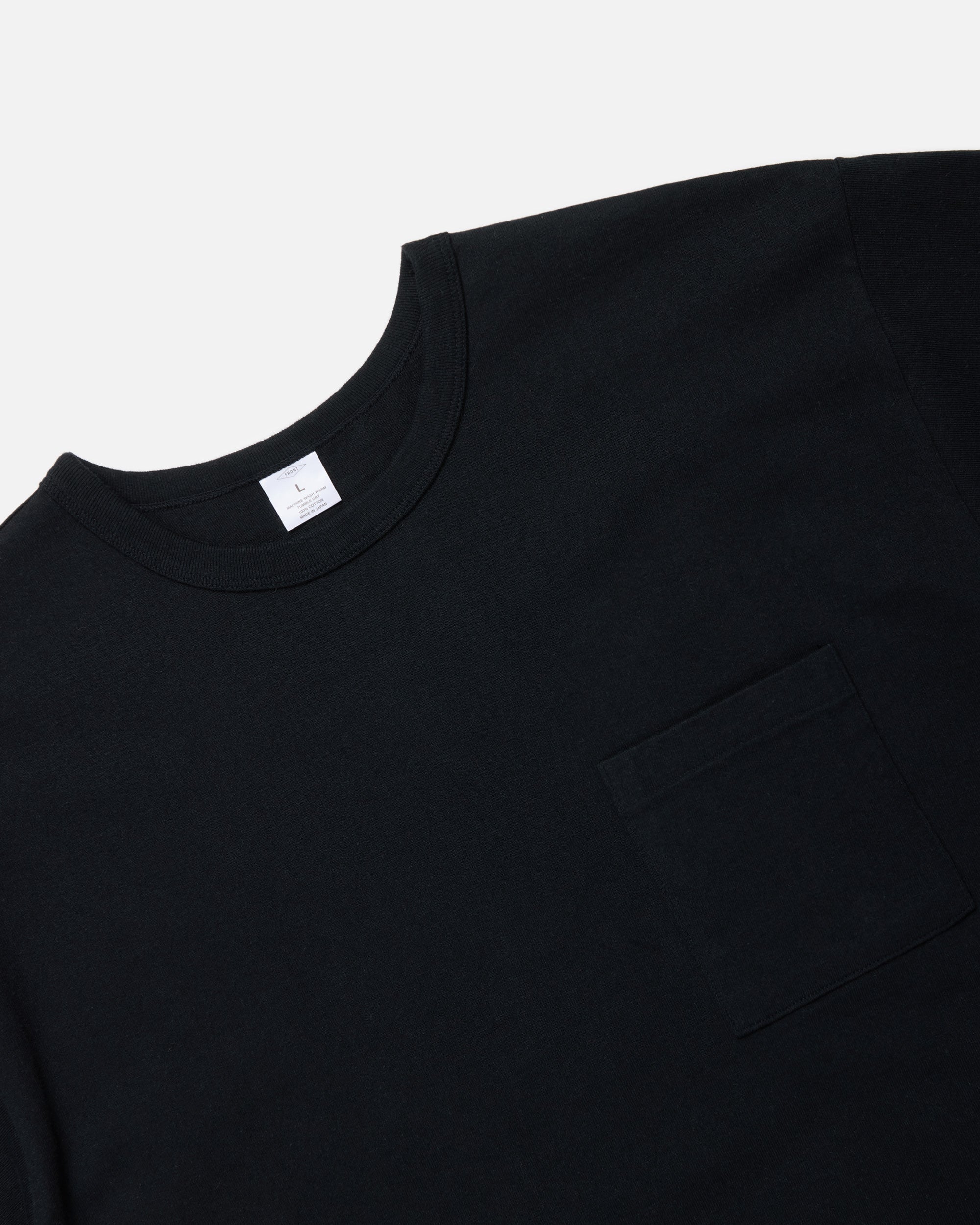 Heavy-weight Pocket Long Sleeve T-shirt / Black – Front General Store