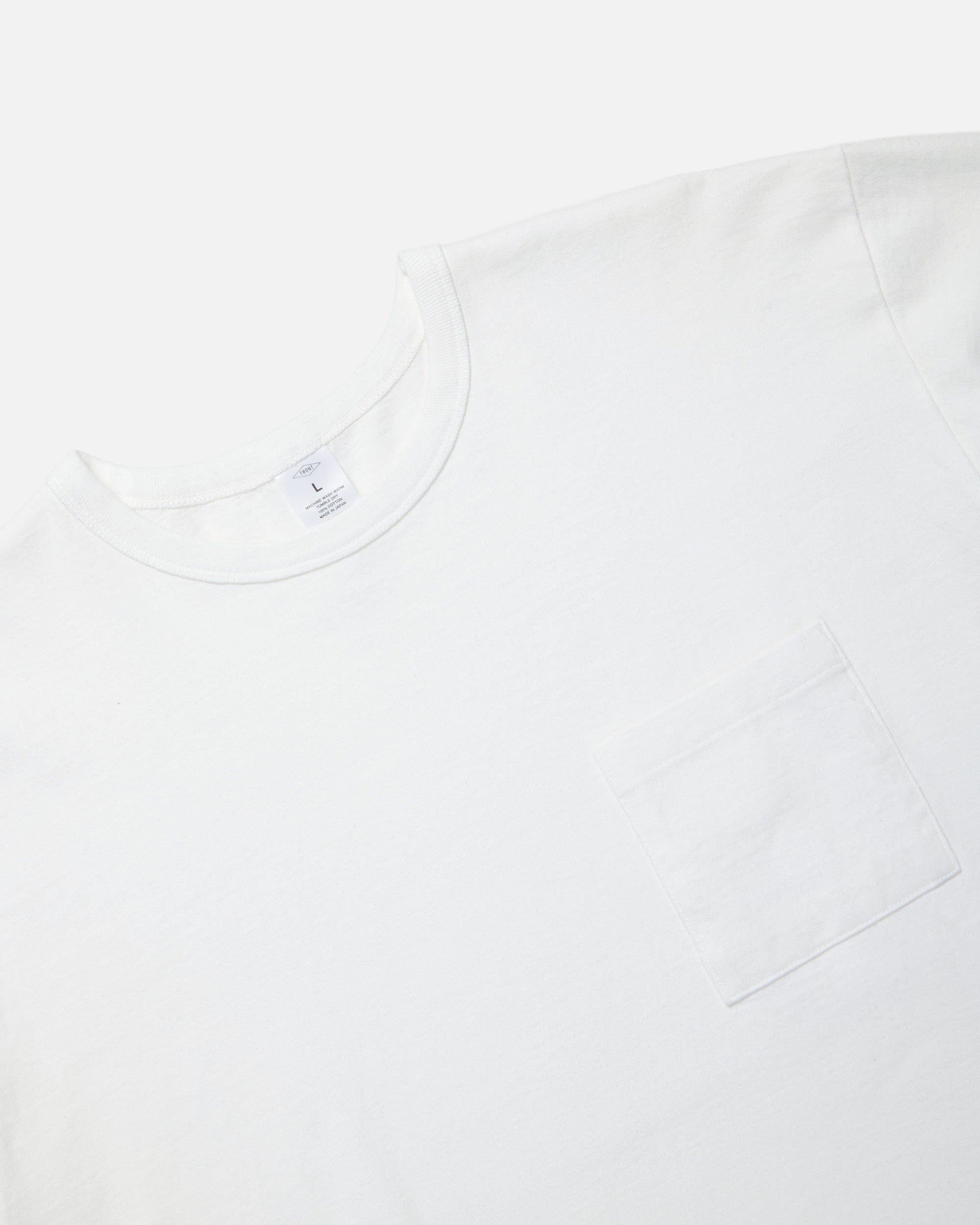 FOMARE utility limited Tシャツ Lサイズ ホワイト Heavy-weight Pocket Long Sleeve T-shirt / White – Front General Store