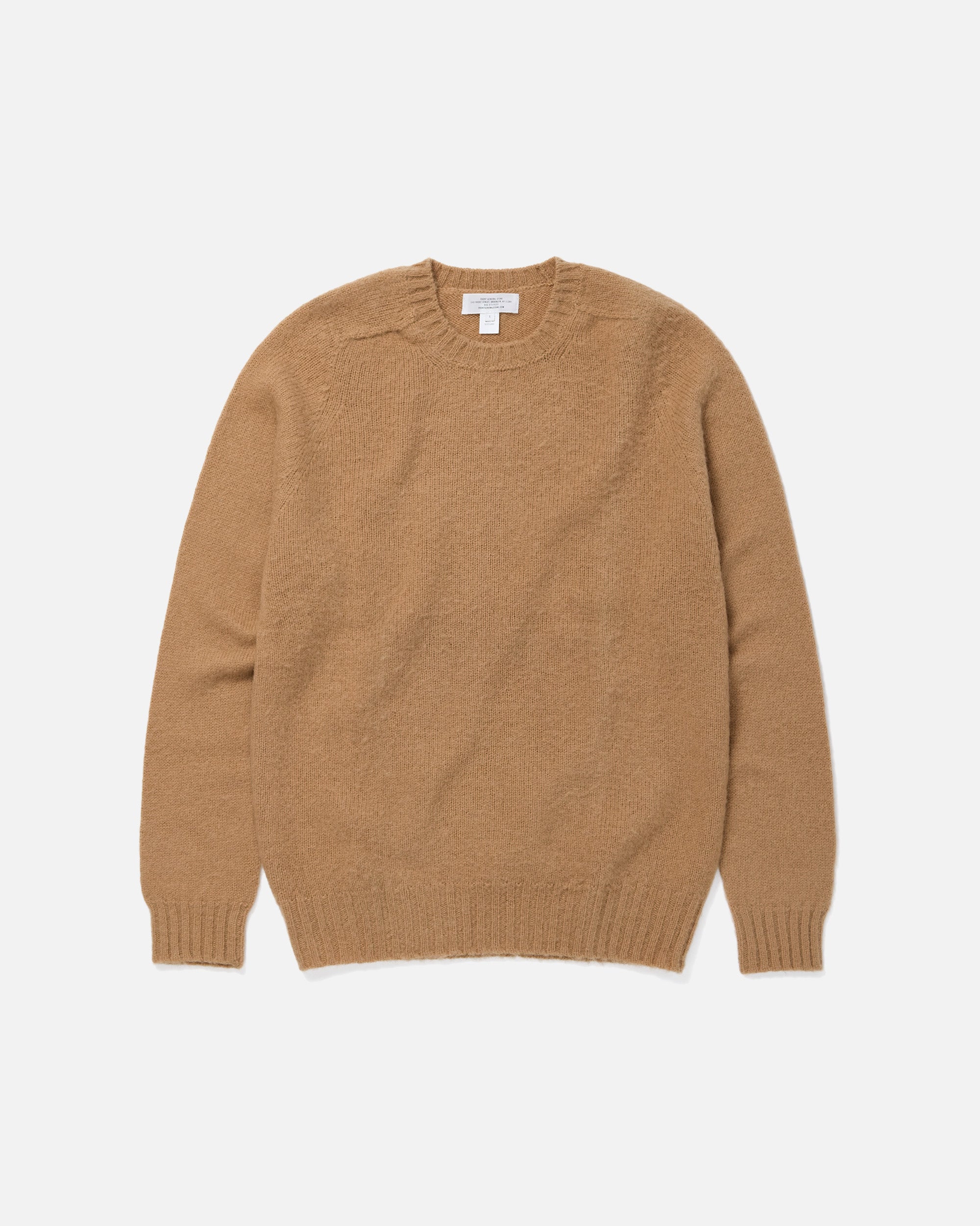 Brushed Shetland Sweater Crew Neck / Beige – Front General Store