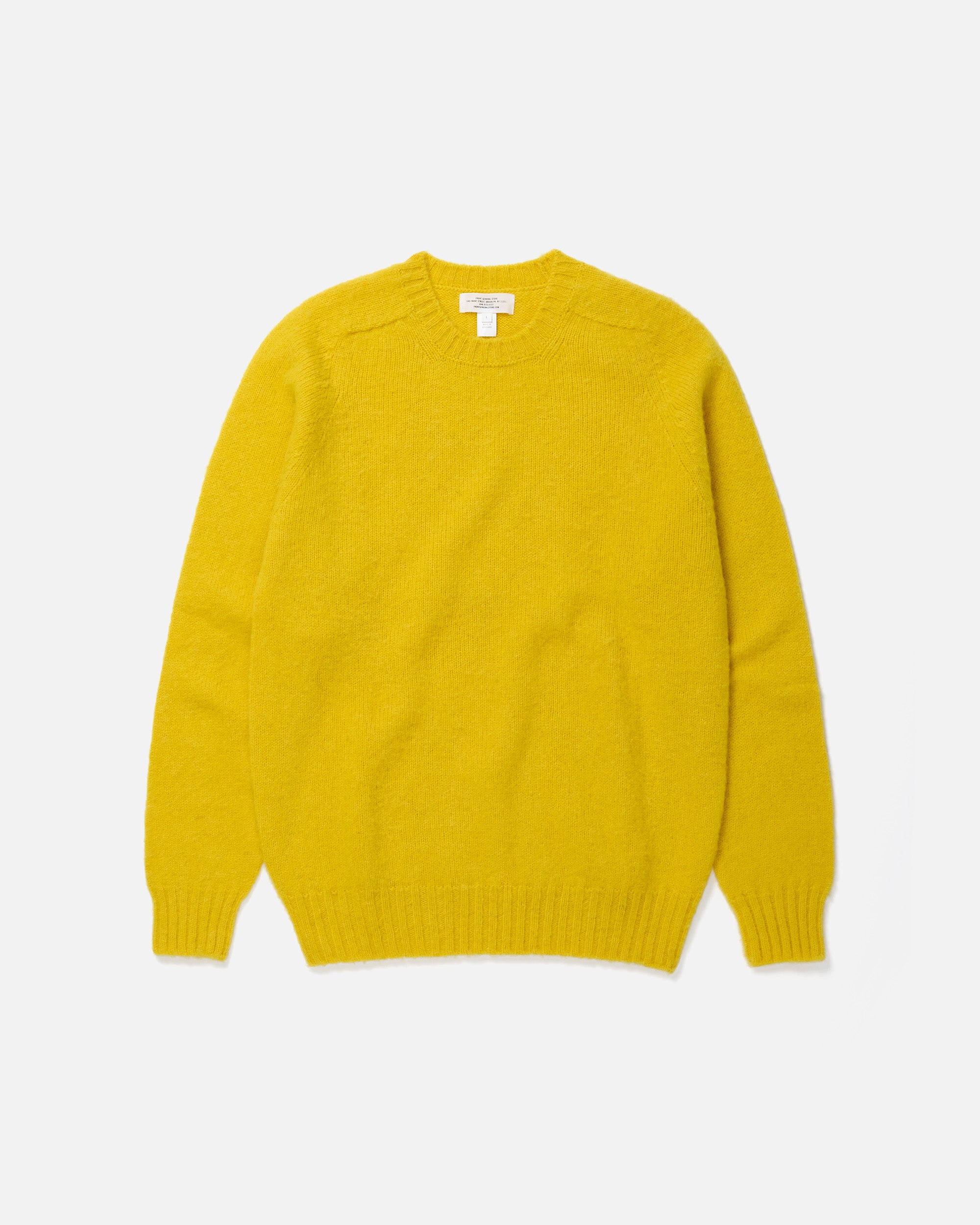 Brushed Shetland Sweater Crew Neck / Yellow – Front General Store