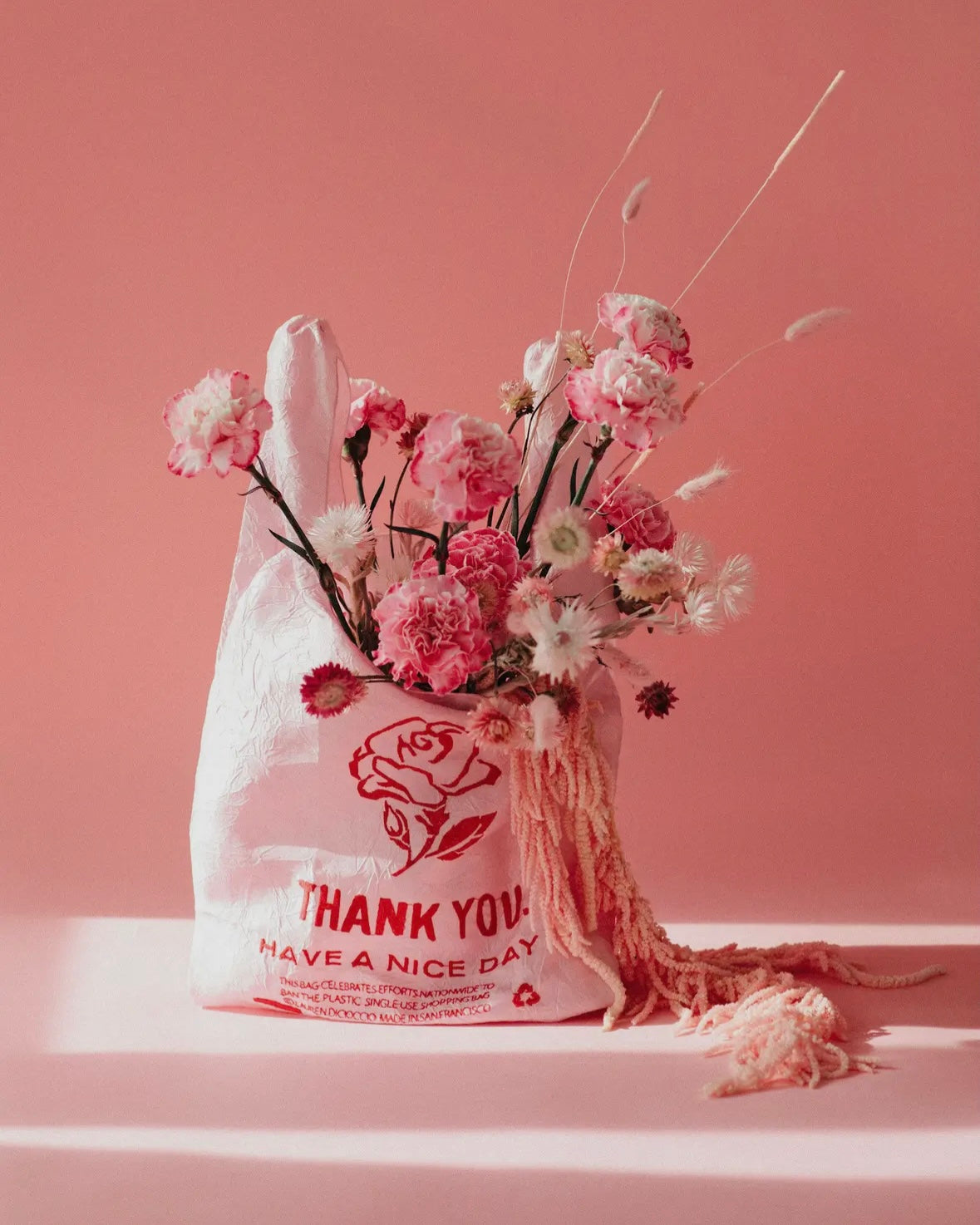 Thank You Tote Bag / Rose
