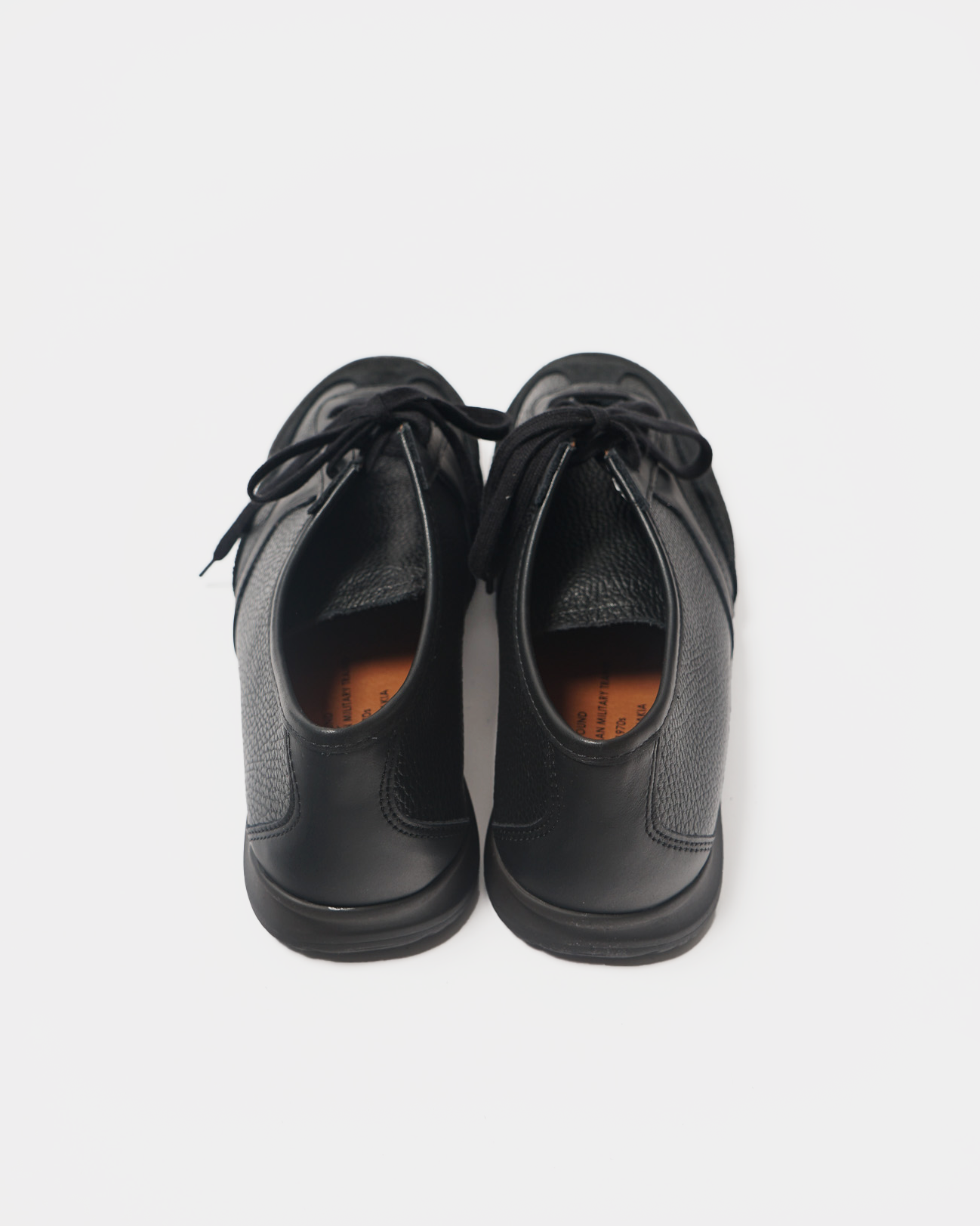 German Military Trainer 1717MSL / Black x Dark Brown Sole – Front German Military Trainer 1717MSL / Black x Dark Brown Sole – Front